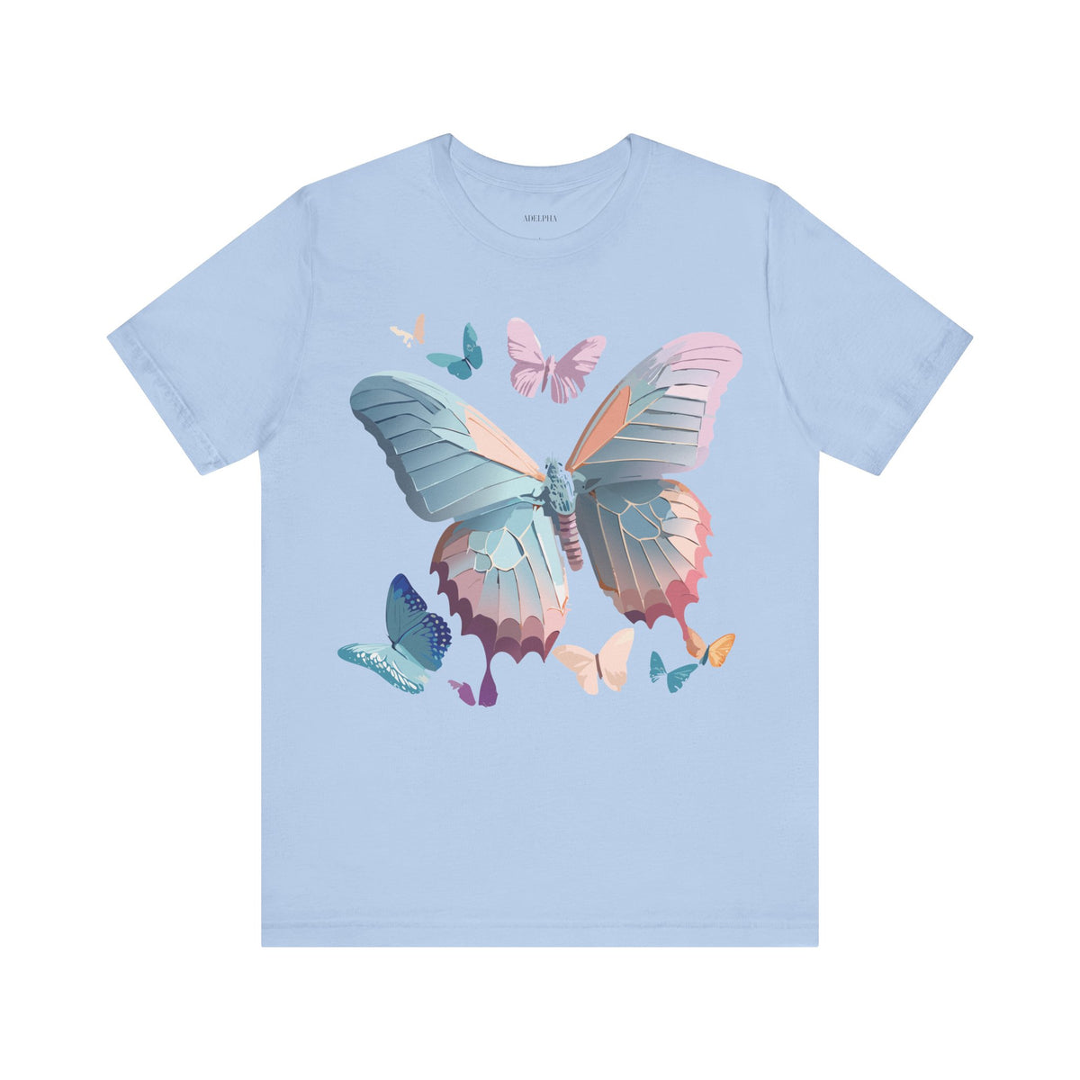 Butterfly Graphic Unisex Cotton Bella+Canvas Tee with Art Design n100