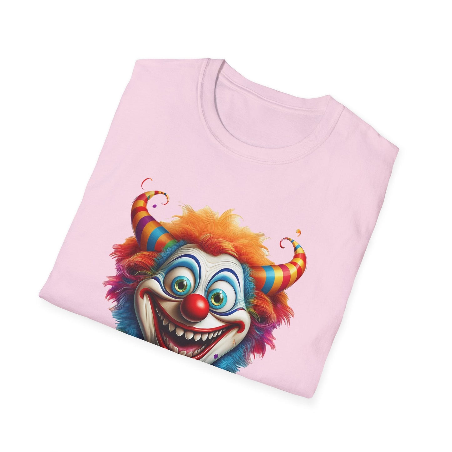 Unisex Clown Shirt Circus Tee Funny Man Shirt Scary Man Shirt Gildan Softstyle 64000