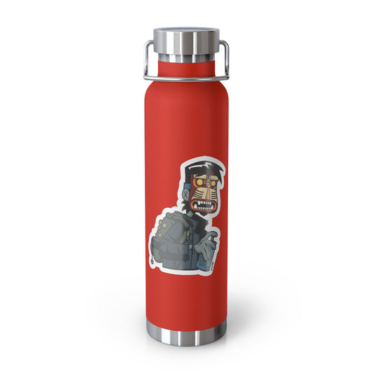 22oz Copper Insulated Water Bottle with Cartoon Design - CV67
