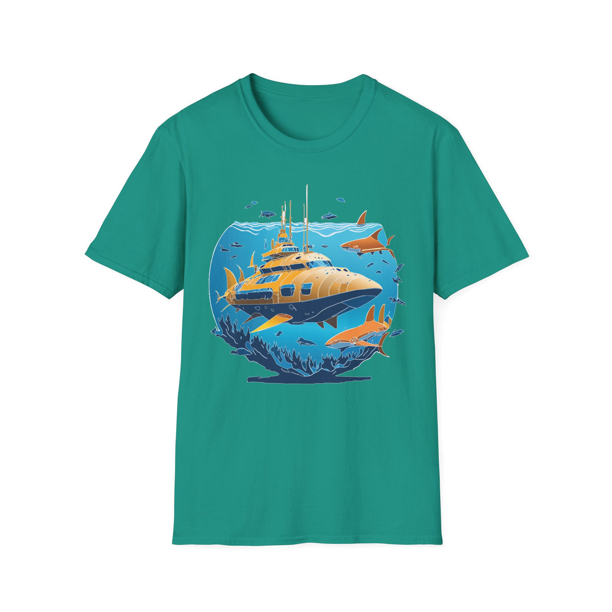 Ocean U boat Graphic Tee Gildan Unisex 100 Cotton Tee Shirt h40