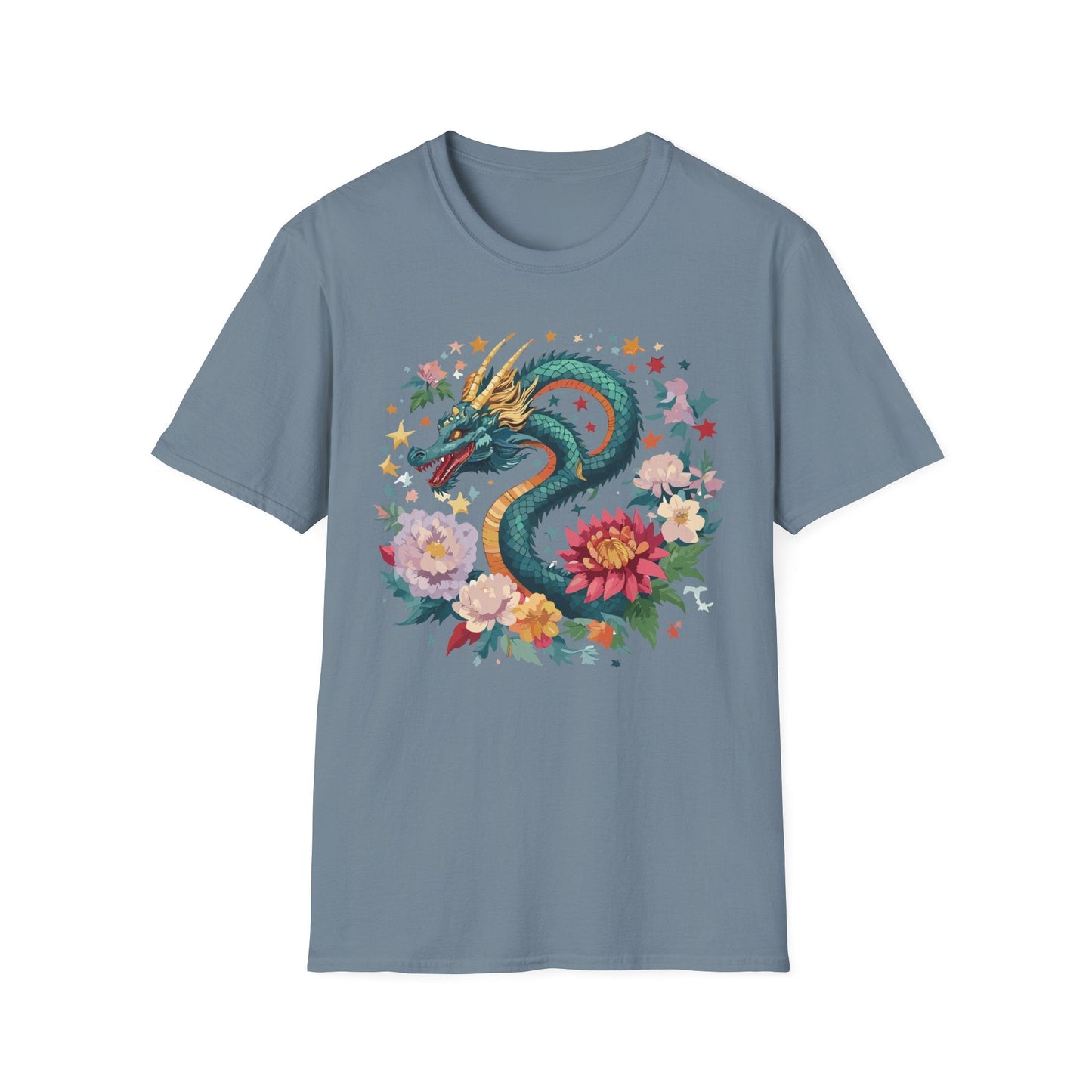Dragon Graphic Unisex 100 Cotton Tee with Animal Artwork Design 4