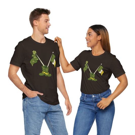 Unisex-T-Shirt aus Baumwolle mit Glücksaufdruck