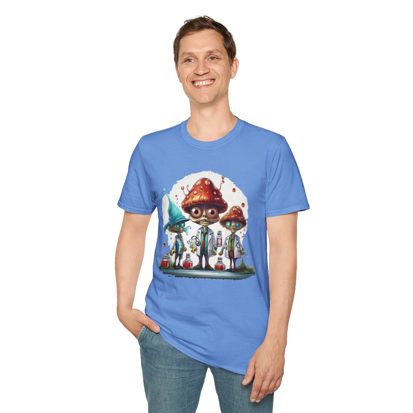Mashroom Tee Shirt Unisex Funny Mashroom Design Cotton Tee Gildan Softstyle 64000
