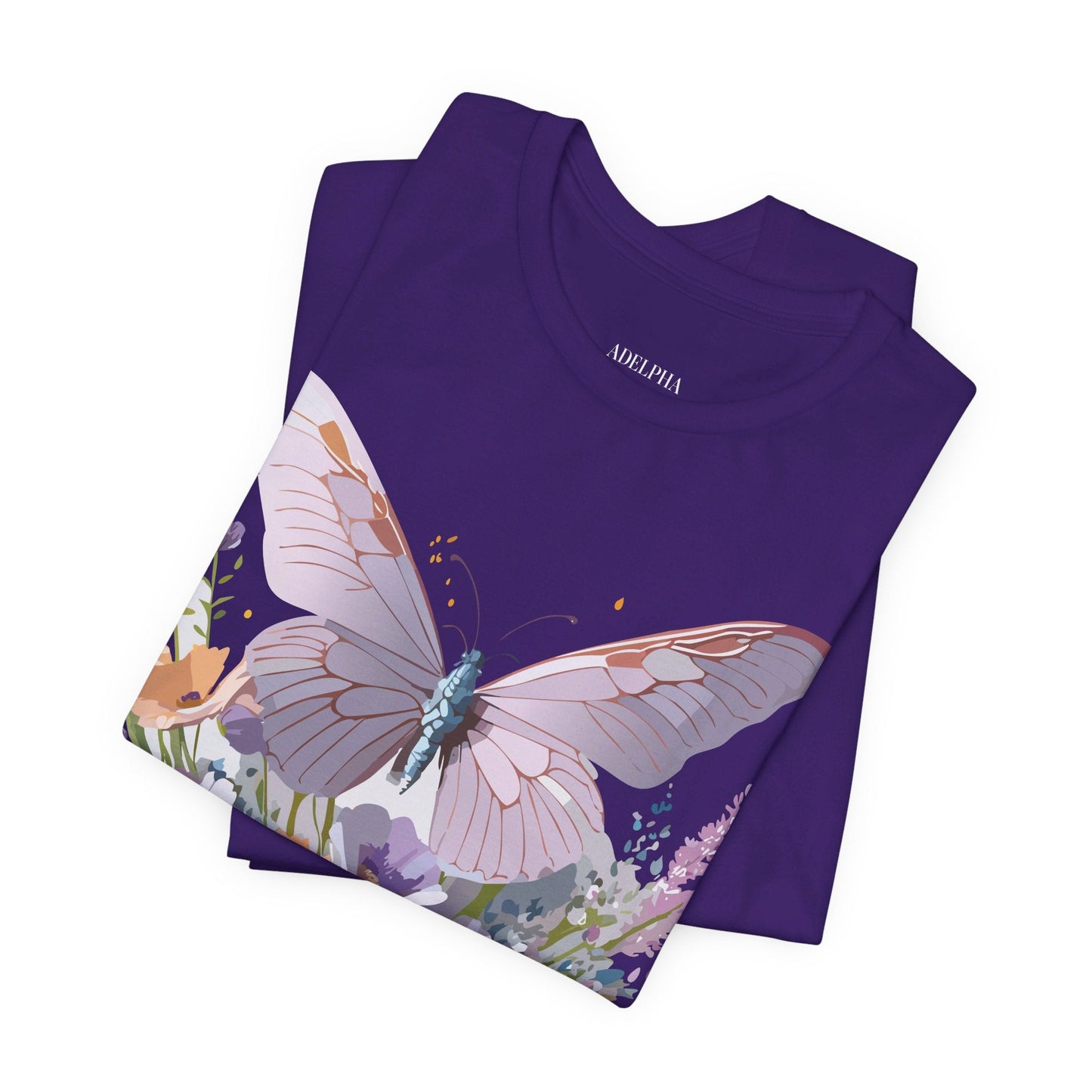 Butterfly Graphic Tee Unisex Short Sleeve Vintage Artwork By Adelpha