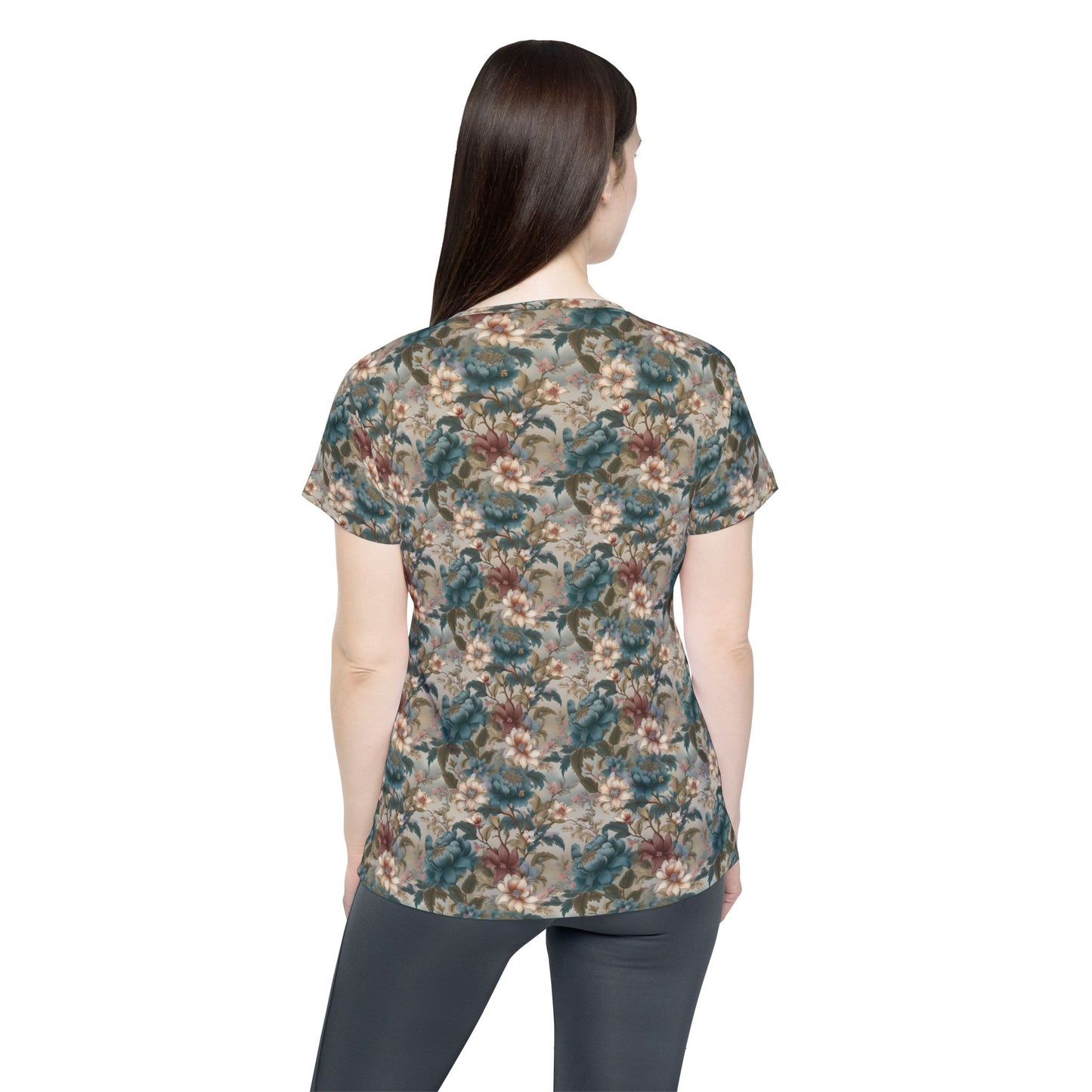 Women Poly T-Shirt with Floral Print