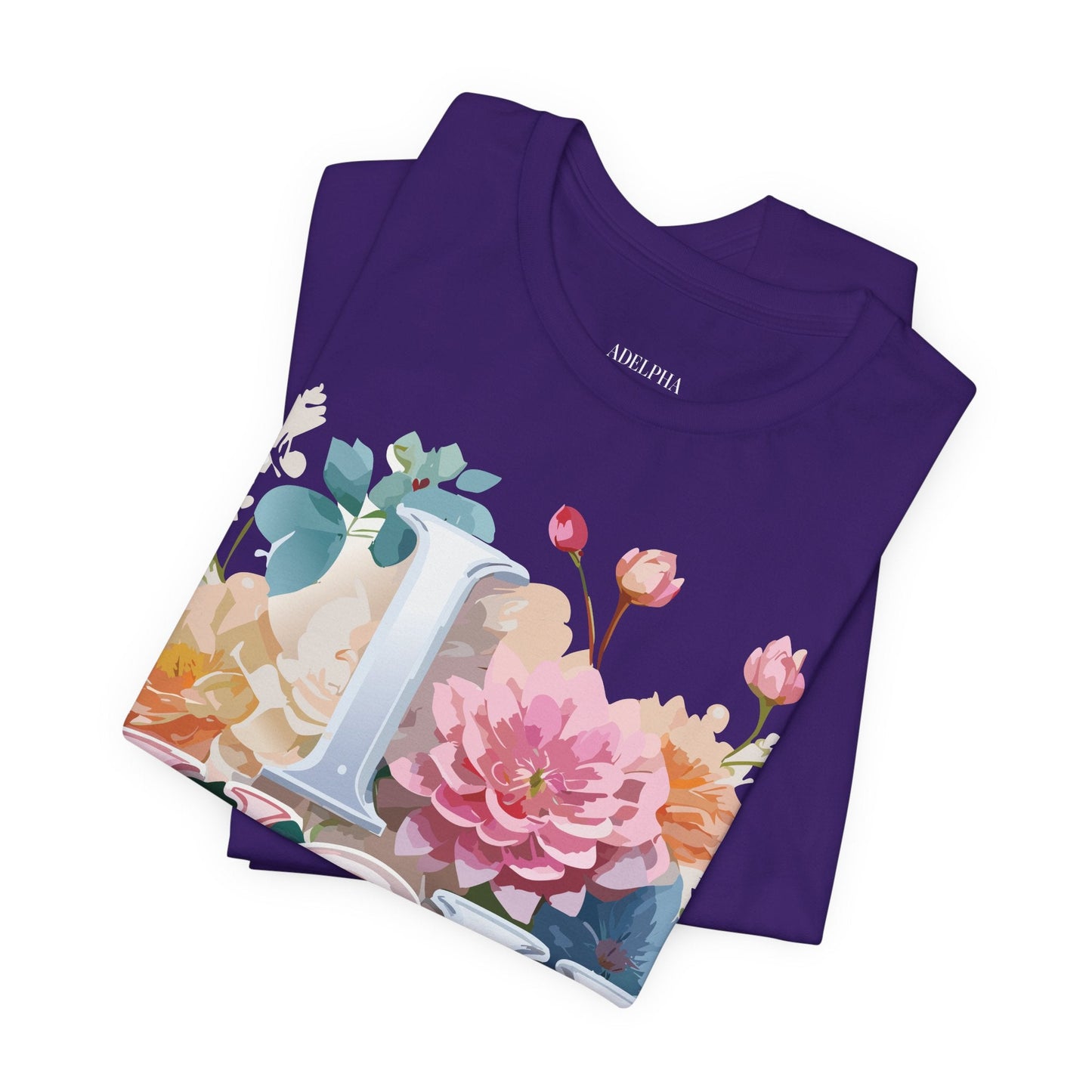 Valentine Day Graphic Unisex 100 Cotton Vintage Artwork with Love and Flower Design Tee 1