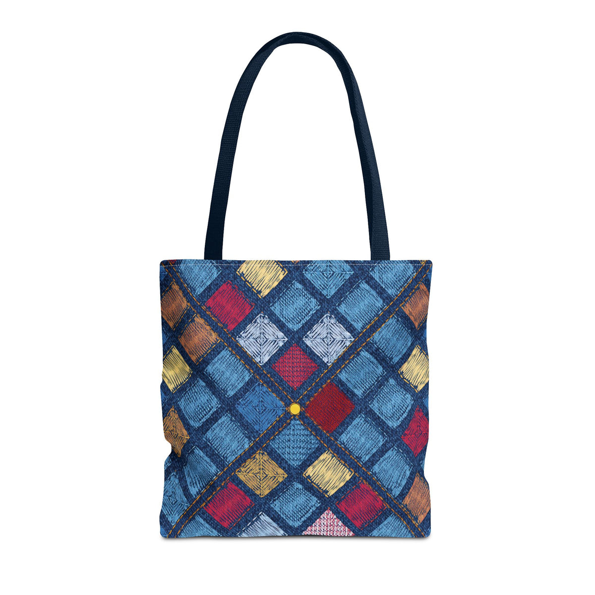 Denim Fabric Imitation Print Unisex Canvas Bag Poly Spun 3 Sizes Tote Bag 189-8