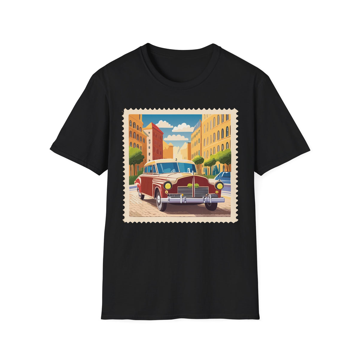 Vintage Convertible Car illustration T-Shirt | Retro City Street