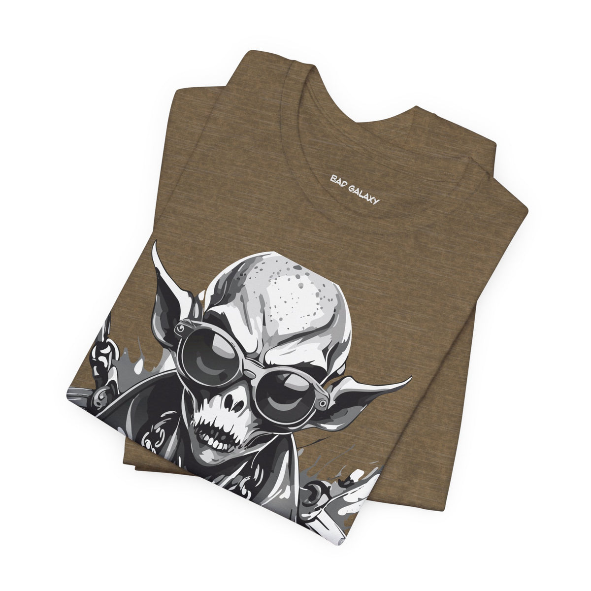 Alien Graphic Unisex Cotton Bella+Canvas Tee with Art Design b78