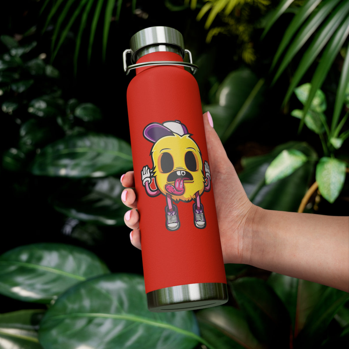 22oz Copper Insulated Water Bottle with Cartoon Design - CV84