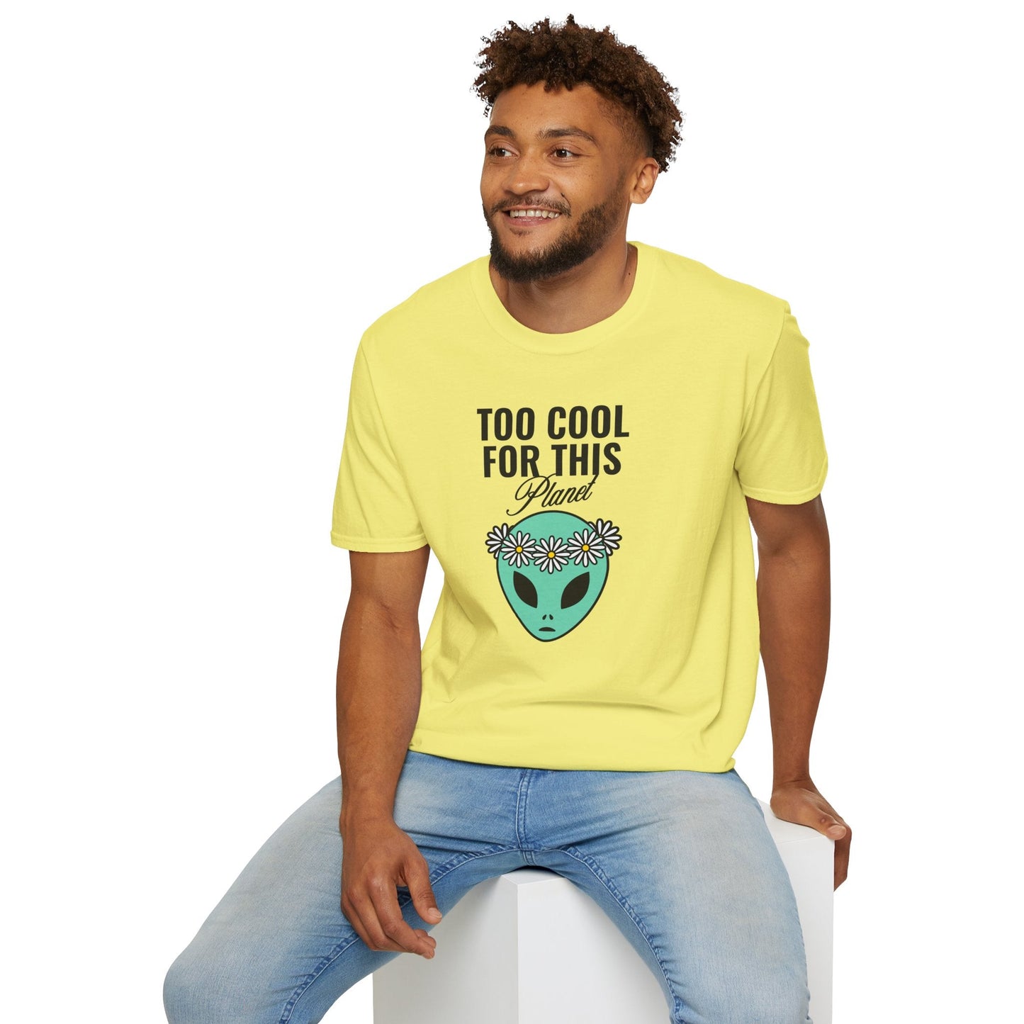 Alien Graphic Tee  Too Cool For This Planet Floral Crown