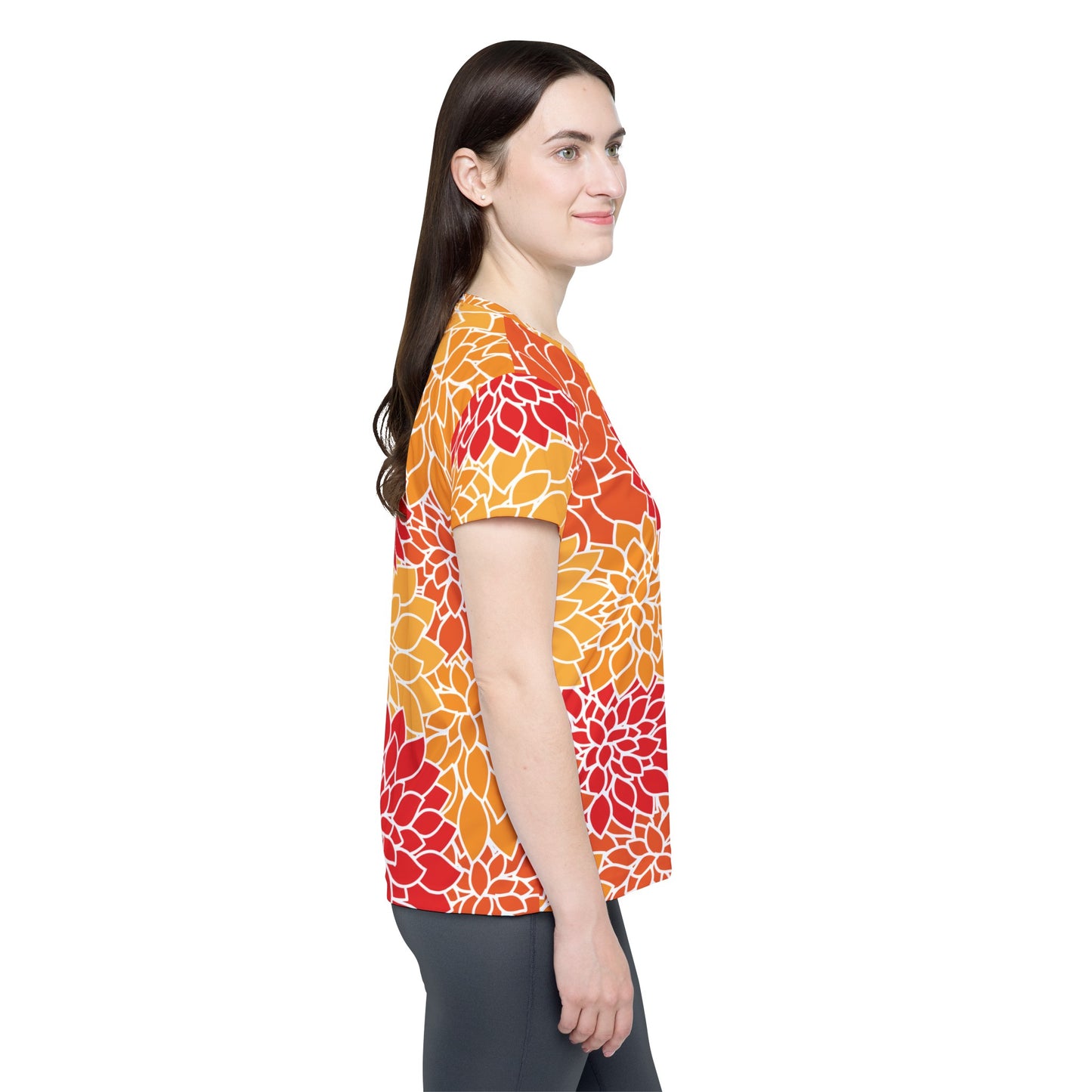 Poly Jersey Tee Shirt with floral prints