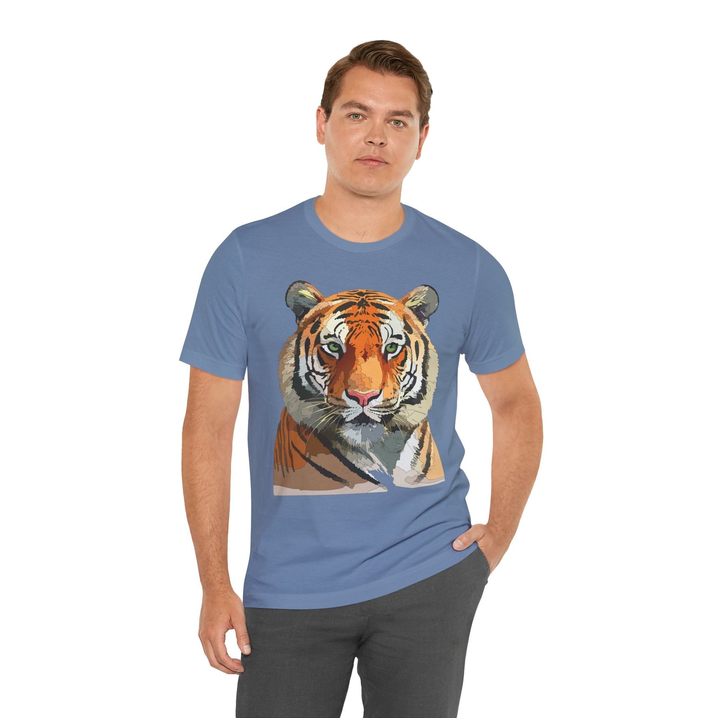 Unisex Animal Graphic Tee Shirt With Wildlife Art Design For Everyday Comfort Gildan 64000