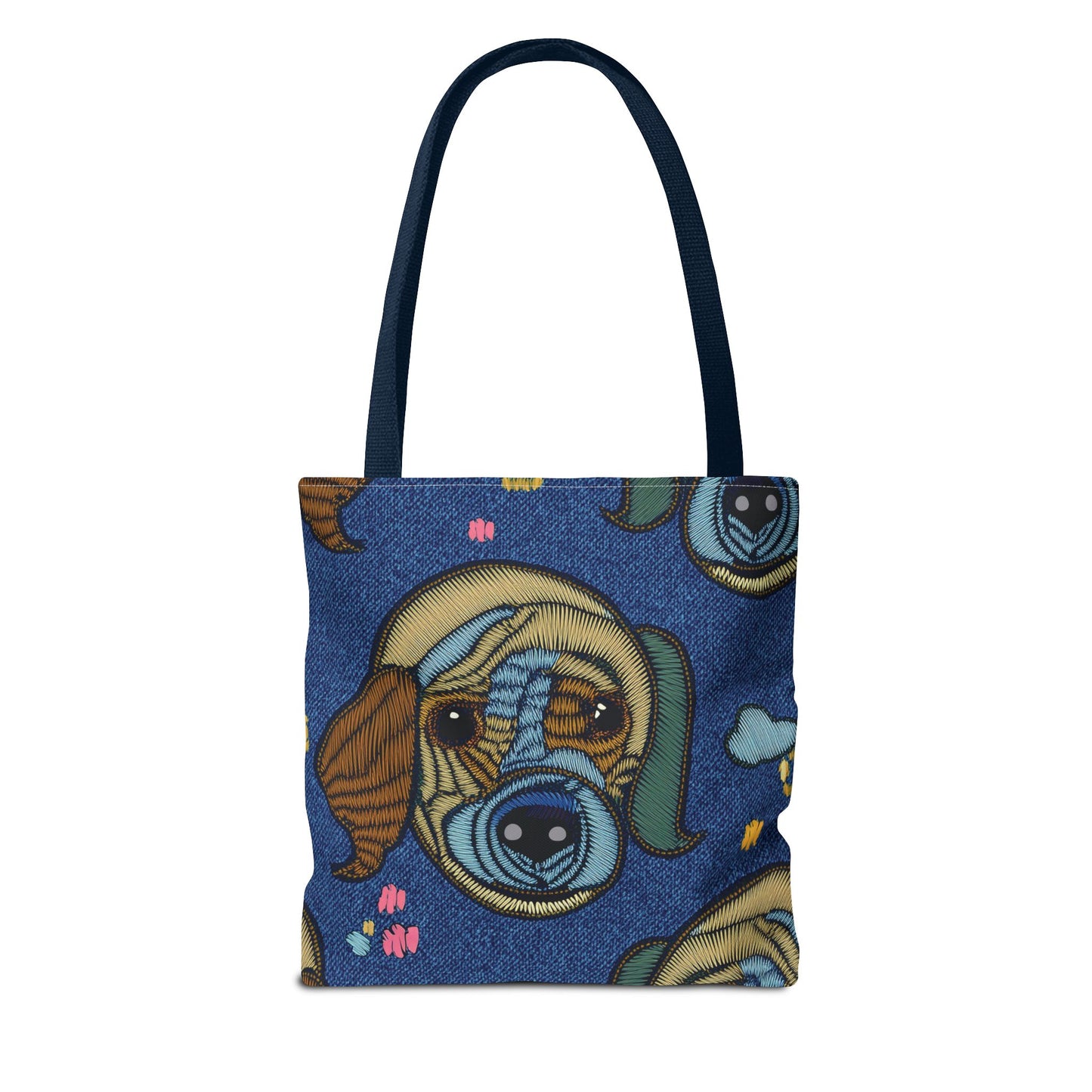 Denim Fabric Imitation Print Unisex Canvas Bag Poly Spun 3 Sizes Tote Bag 191-11