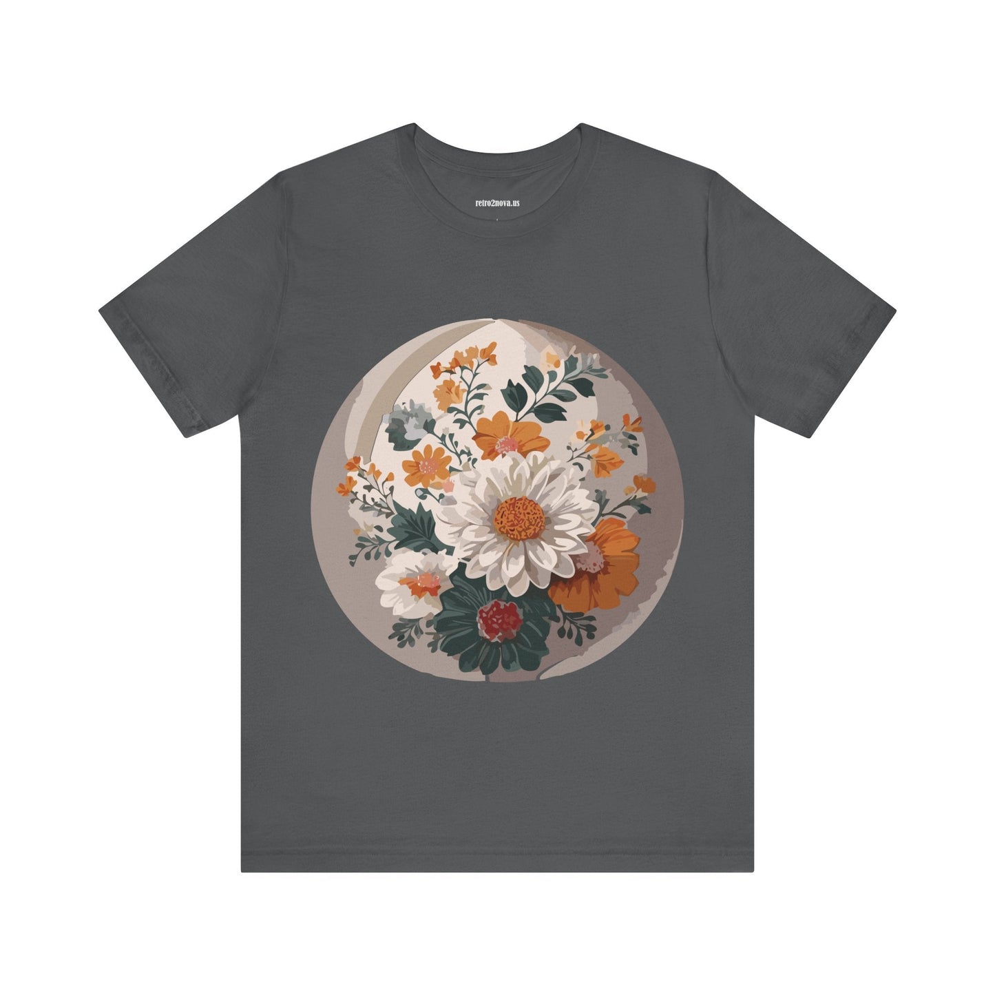 Retro2Nova Floral Shirt Unisex Jersey Short Sleeve Tee From Flowers Collection Free Shipping