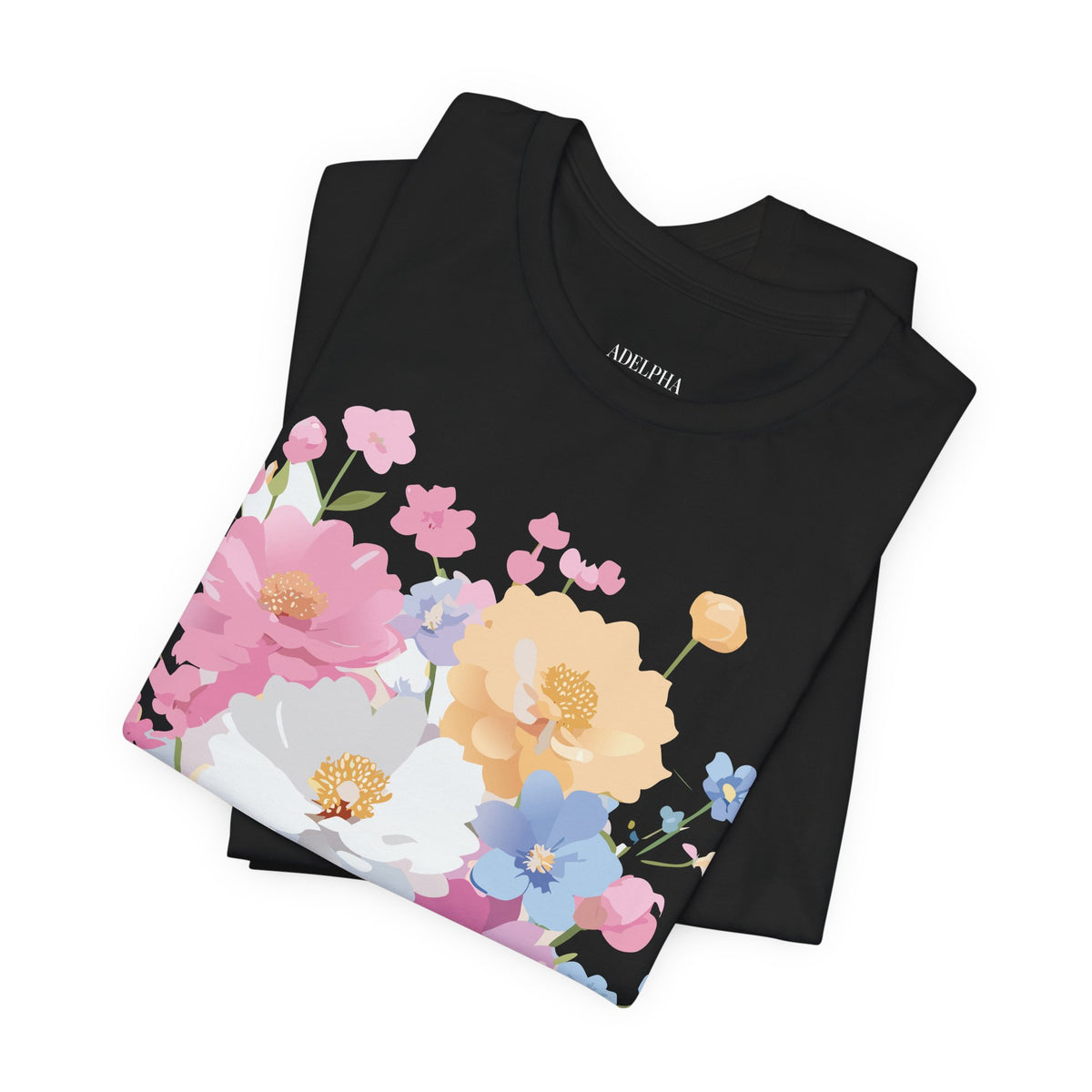Floral Graphic Tee Shirt - Bella+Canvas Unisex 100 Cotton 17