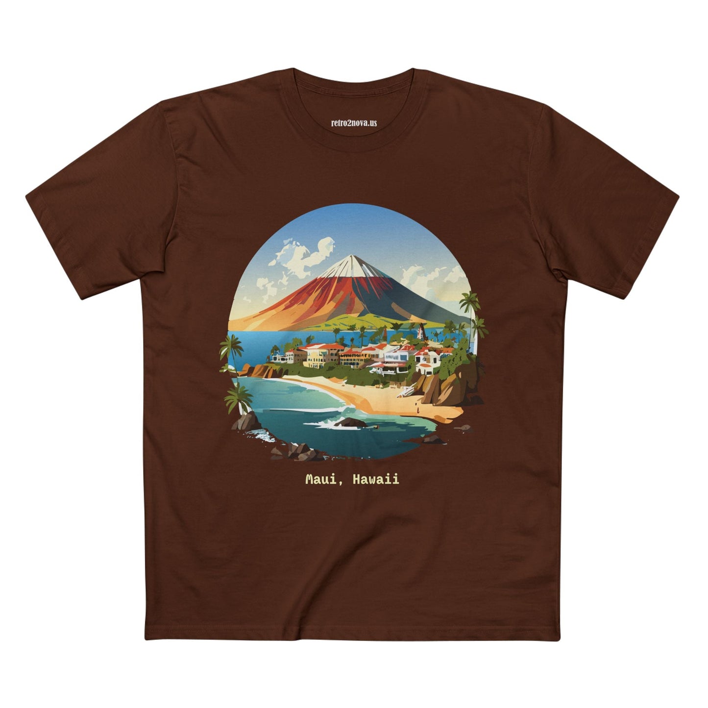 Unisex Travel Shirt Hawaii Style Original Art Design Tee TT-37 Premium Cotton Breathable Comfort