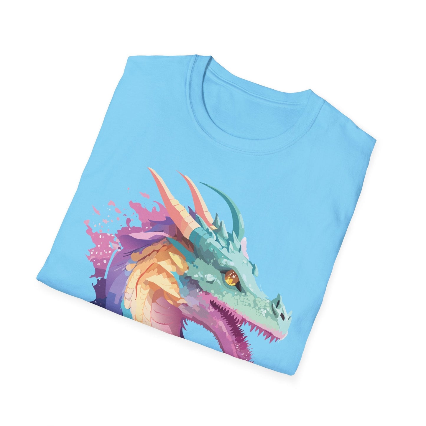 Dragon Graphic Tee Unisex Short Sleeve Dragon Shirt With Animal Design Gildan SoftStyle 64000