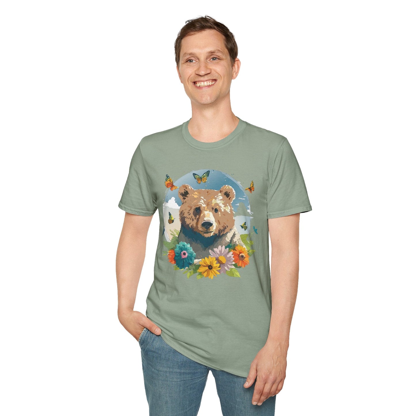 Bear T Shirt Unisex Teddy Bear Tee Softstyle 64000 Ring Spun Cotton Tee Lightweight Breathable