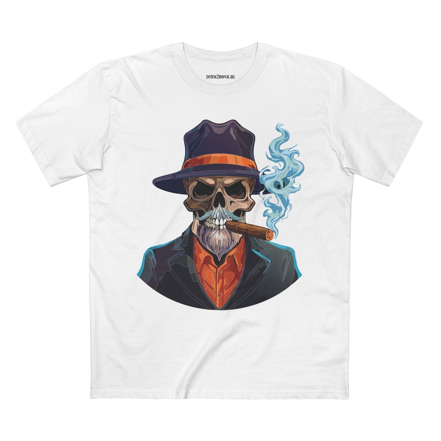Skull Skeleton Shirt Unisex Premium Cotton Tee With Original Art Design Retro2Nova