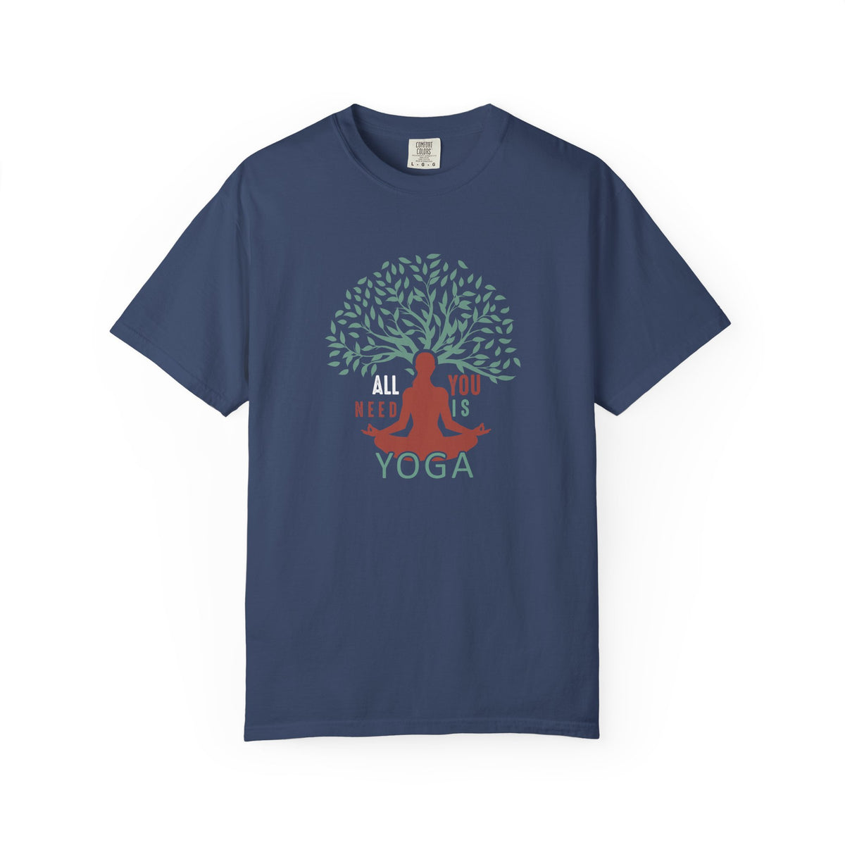All Is Yoga Tree Pose Meditation Unisex Comfort Colors Garment-Dyed Heavyweight 100 Cotton Art Design T-Shirt w188