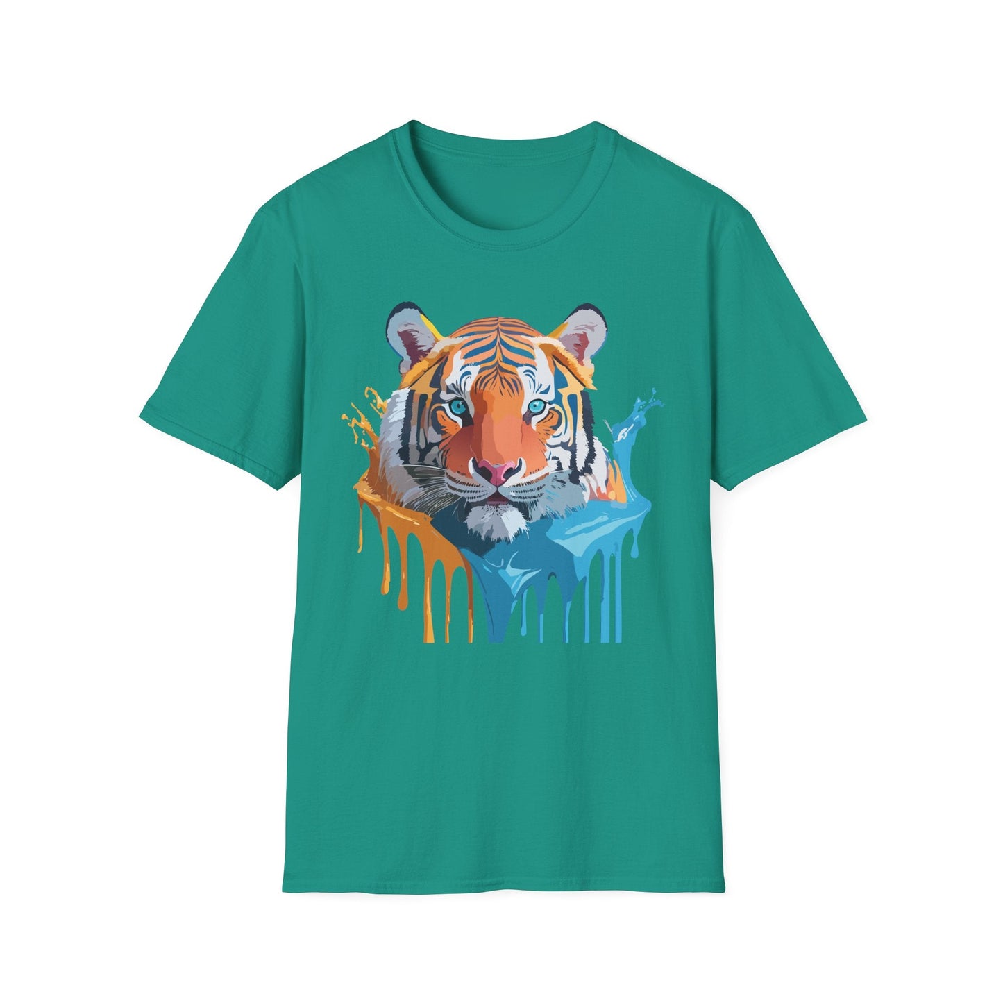 Tiger Shirt Unisex Animal Tee Ring Spun Cotton Gildan Softstyle Short Sleeve