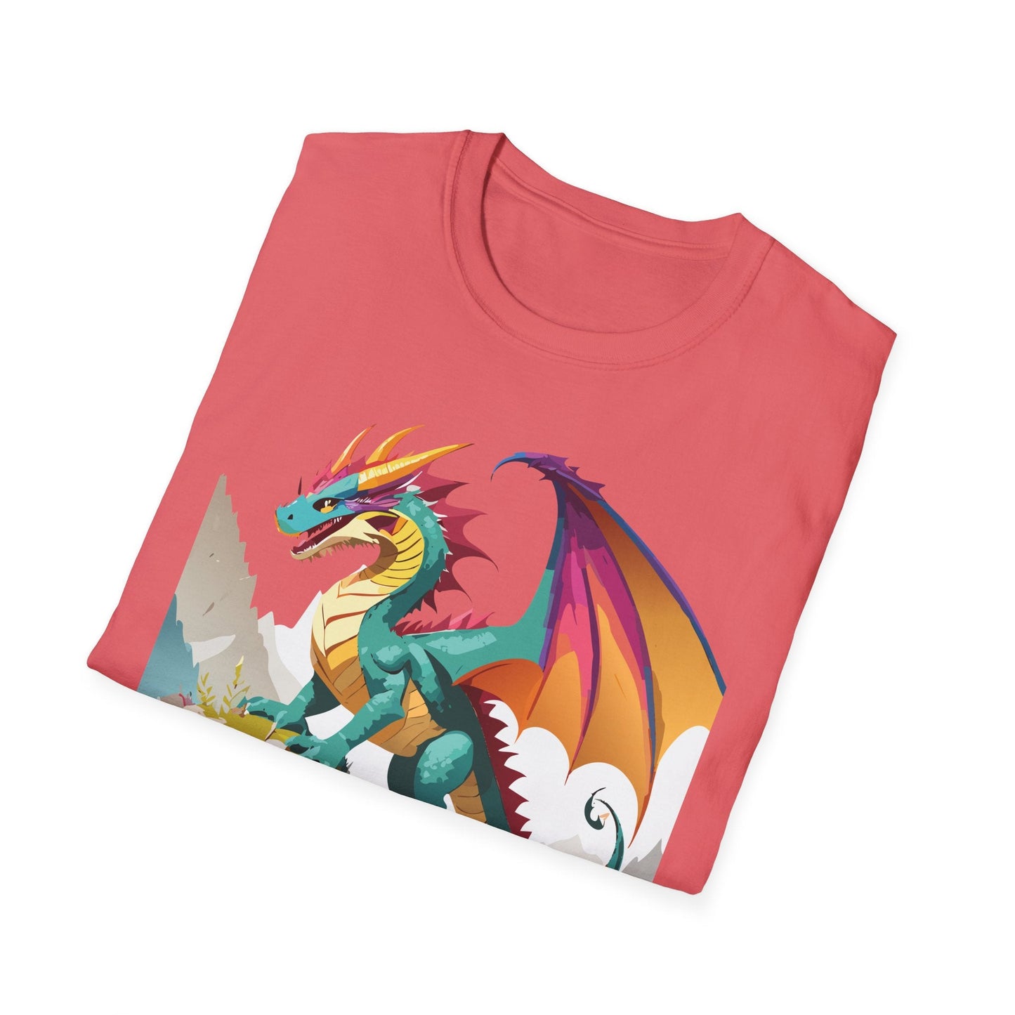 Dragon T Shirt Unisex Dragon Shirt With Animal Art Design Softstyle Cotton Tee Shirt
