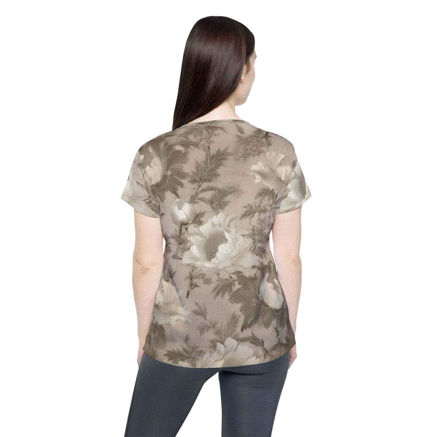 Women Poly T-Shirt with Floral Print