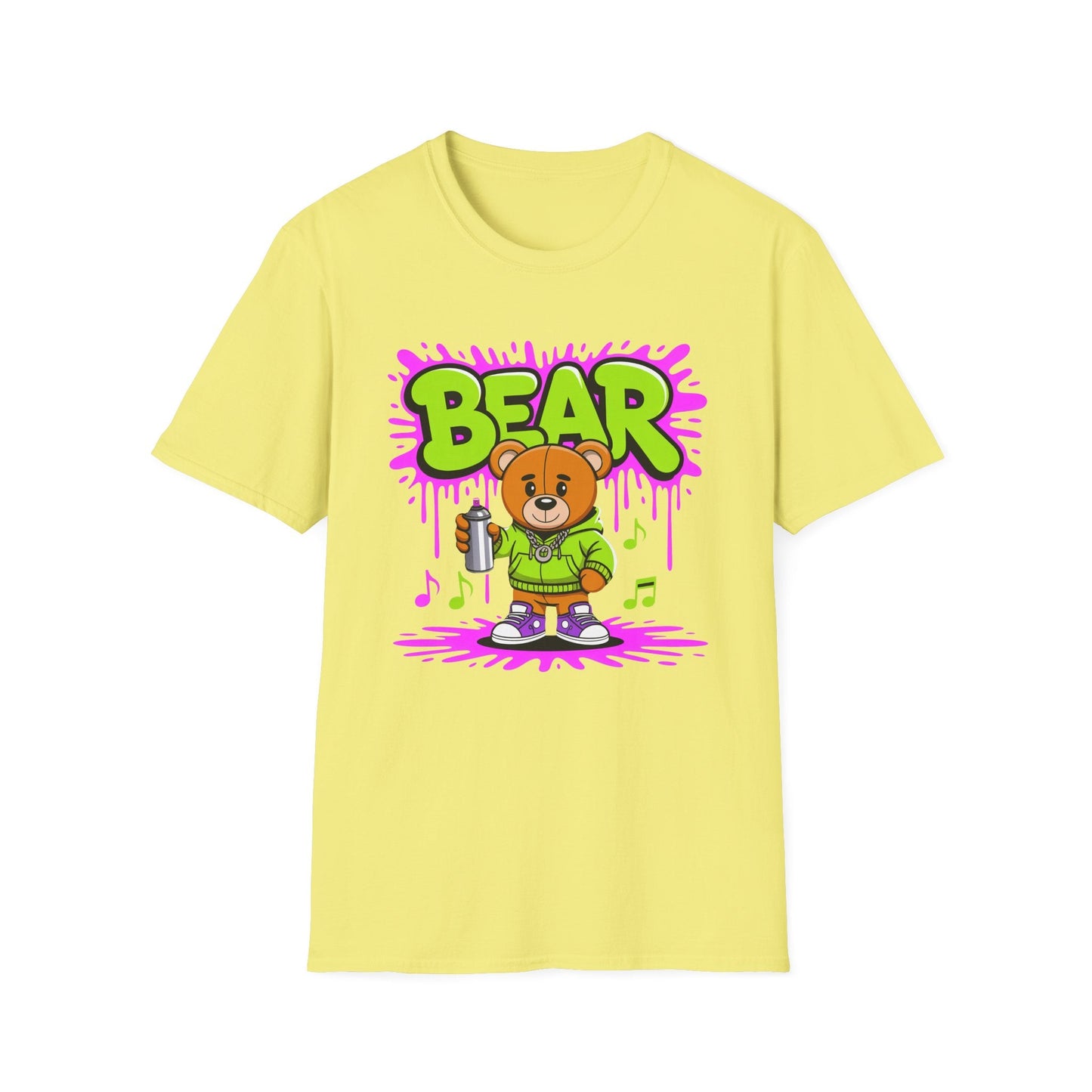 Unisex Cartoon T Shirt With Funny Animals Print Gildan Softstyle 64000 Tee Comfortable Everyday Wear