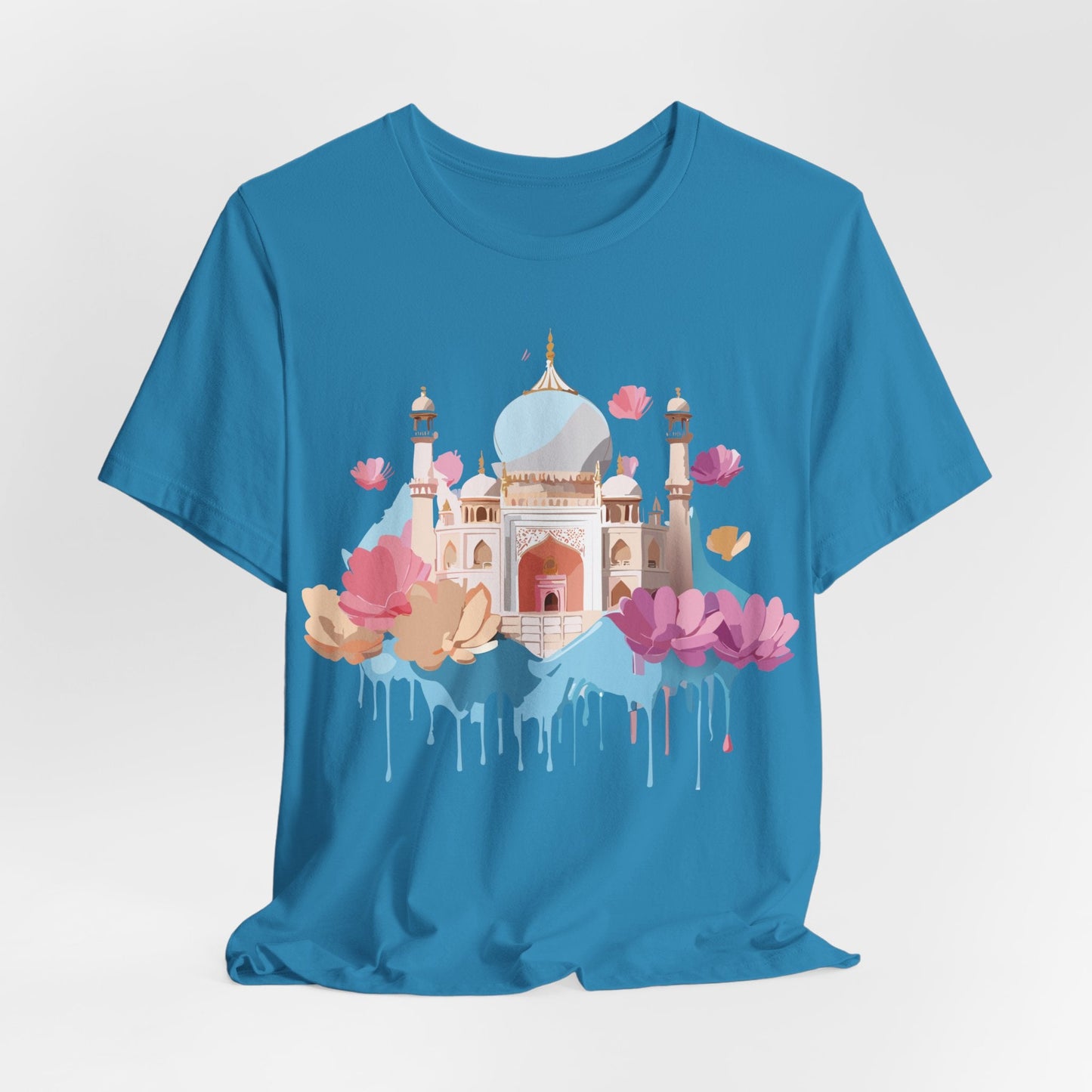 Unisex Taj Mahal Graphic Tee Tourist Shirt With Vintage Adelpha Artwork For Travel Lovers