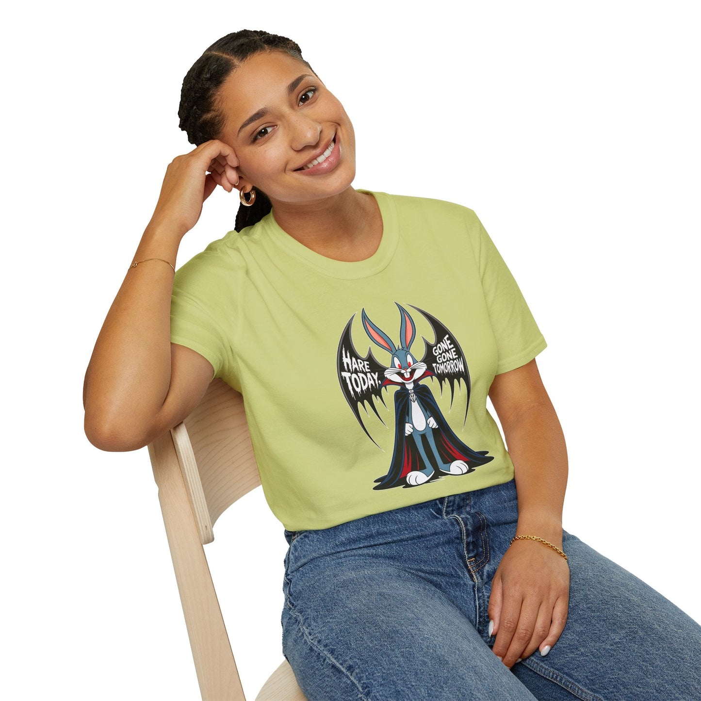 Bugs Bunny T Shirt Cartoon Art Design Unisex Gildan Softstyle 100 Percent Ring Spun Cotton