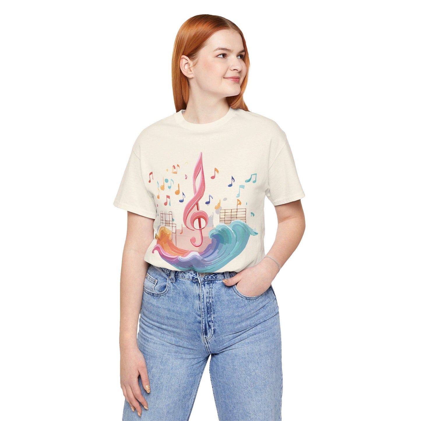 Music Graphic Unisex 100 Cotton Vintage Art with Musical Elements Tee 30