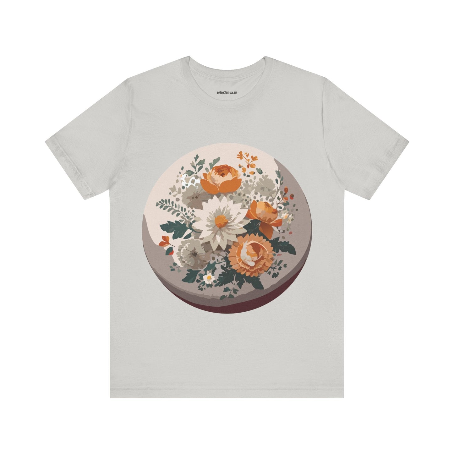 Floral Shirt Unisex Floral Print Jersey Tee Lightweight Breathable From Flowers Collection