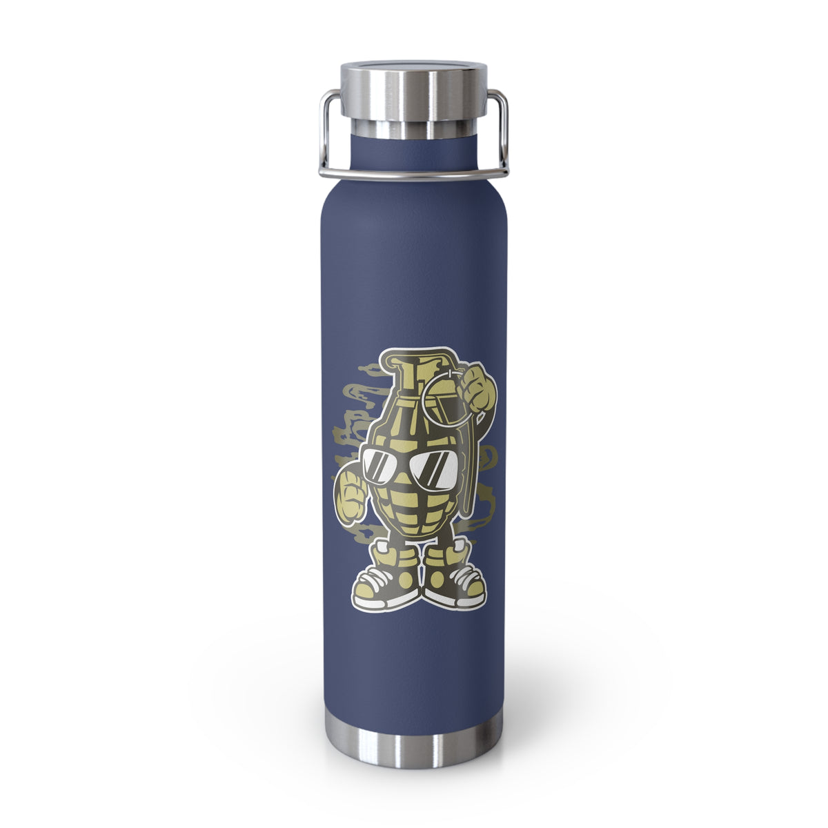 22oz Copper Insulated Water Bottle with Cartoon Design - CV109