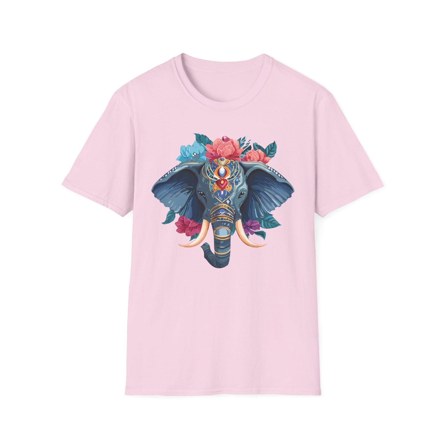 Elephant T Shirt Unisex Softstyle Tee Gildan 64000 100 Percent Ring Spun Cotton Fabric