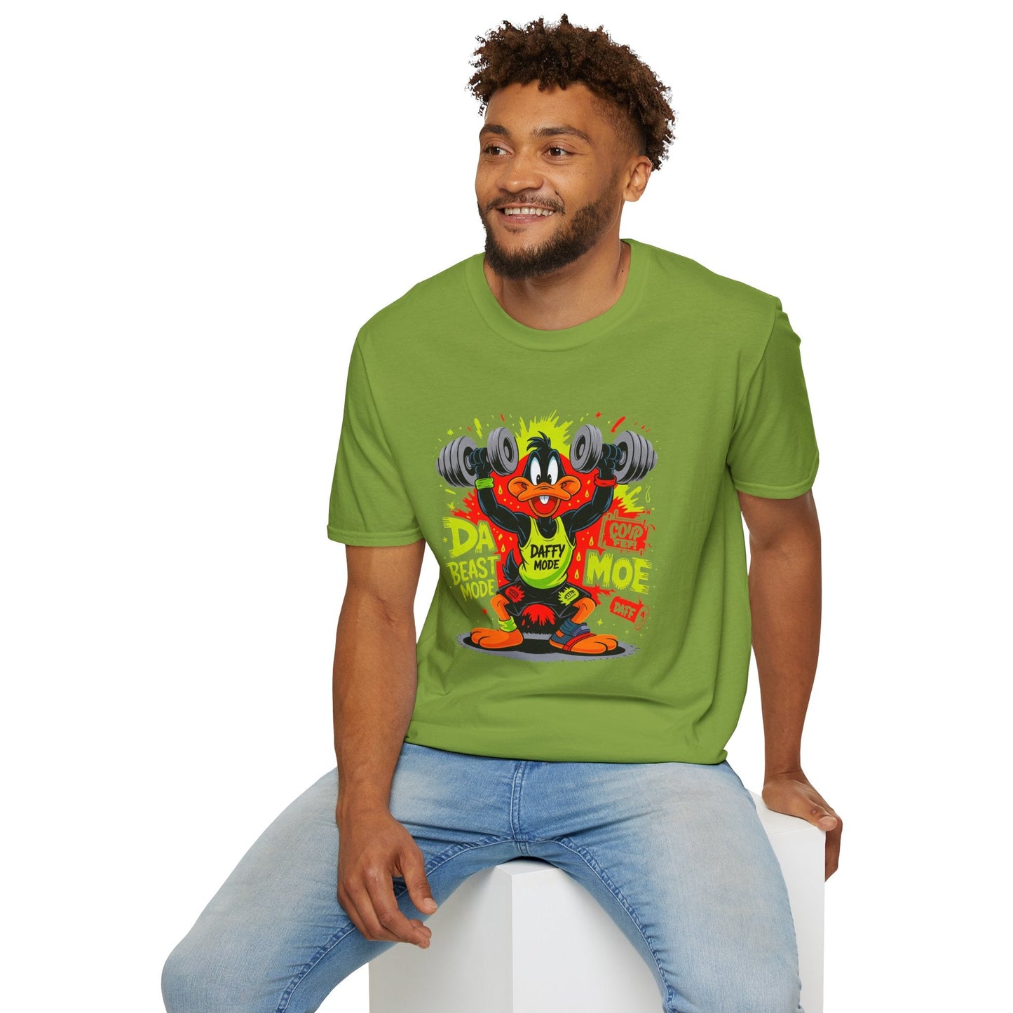 Unisex Cartoon T Shirt With Animation Design Funny Animals Tee Softstyle Gildan 64000