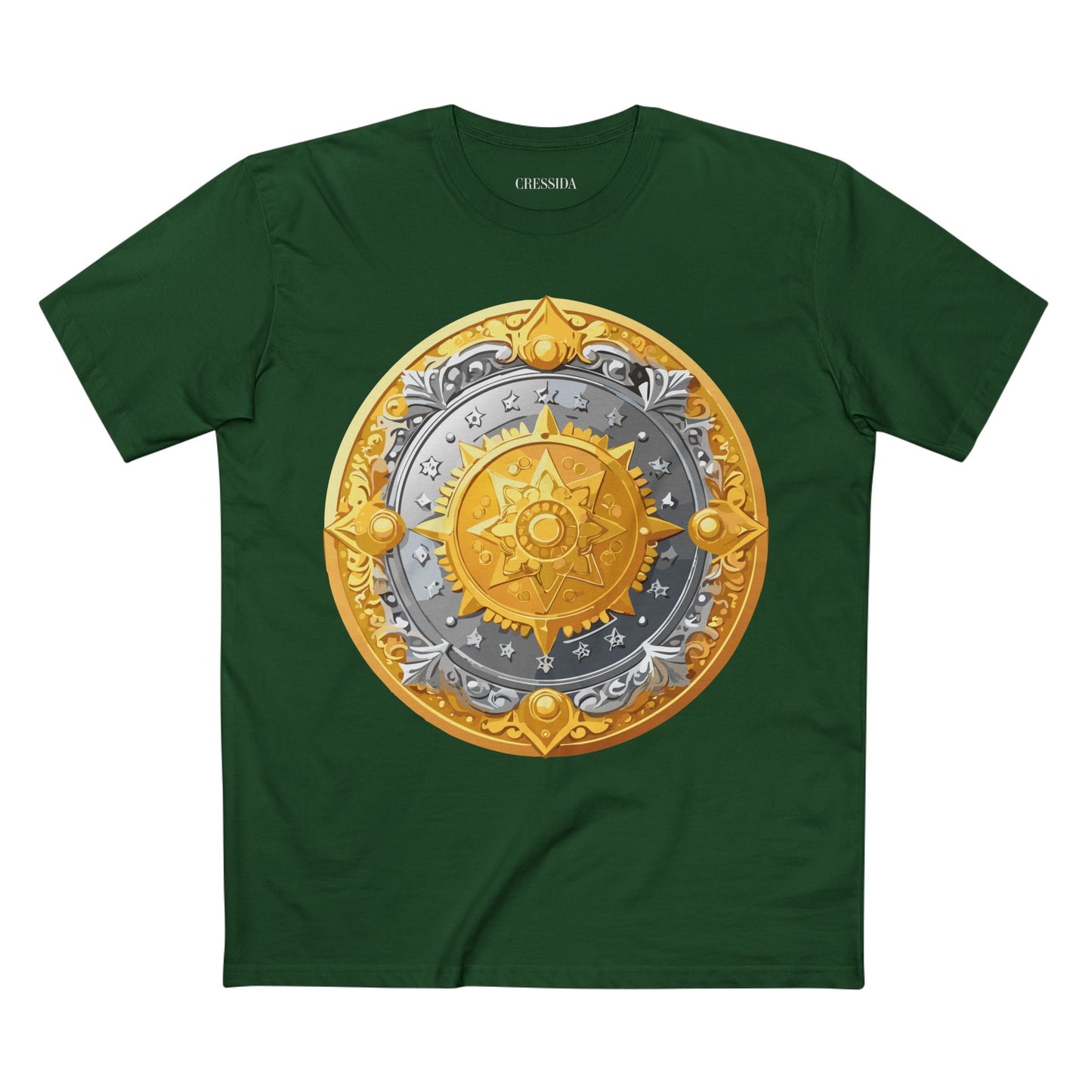 Antique Gold Coin Graphic Design T-Shirt Unisex 100 Cotton With Golden Print Artwork Tee 23