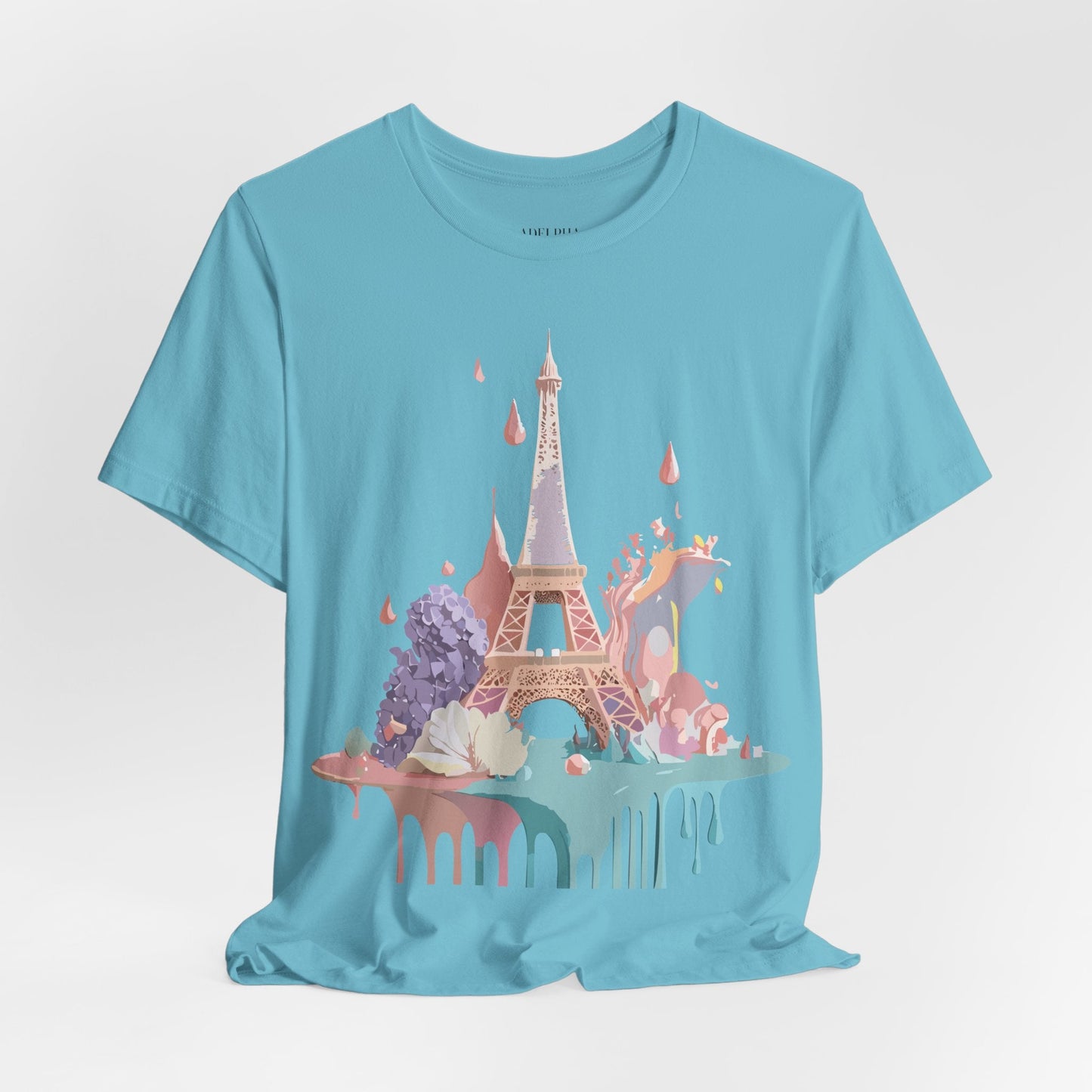 Paris Tourist Shirt Unisex Graphic Tee Vintage Inspired Artwork by Adelpha Short Sleeve Jersey