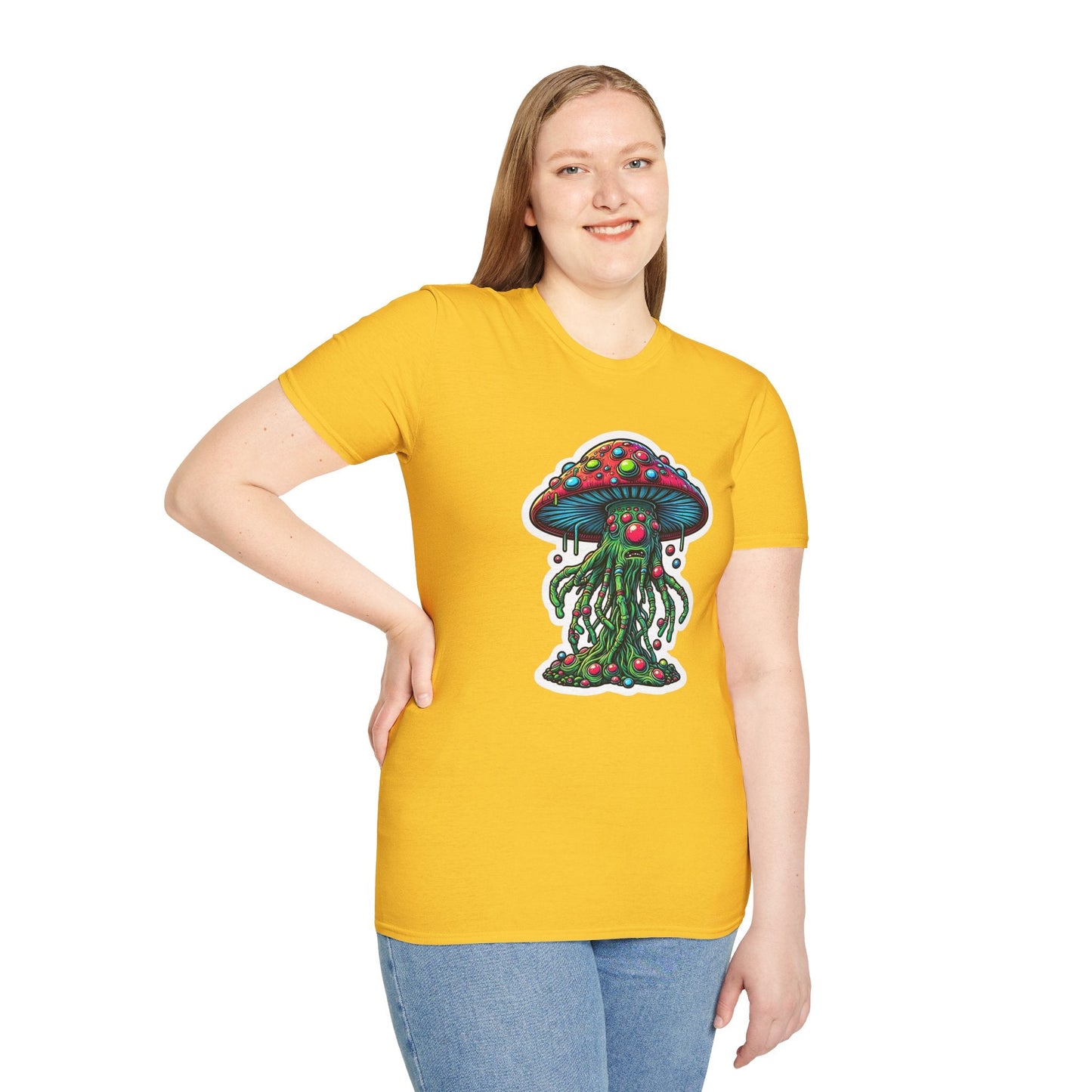 Mashroom Tee Shirt Unisex Funny Mashroom Shirt With Fungus Art Design Gildan Softstyle 64000