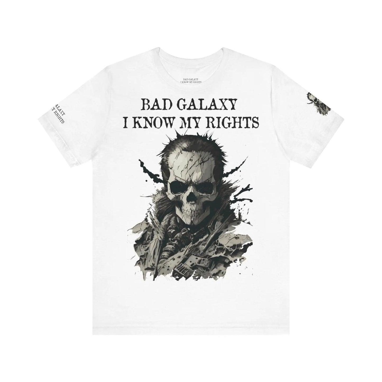 Skull T Shirt From Bad Galaxy Made To Order Cotton Tee With Eco Friendly Inks USA