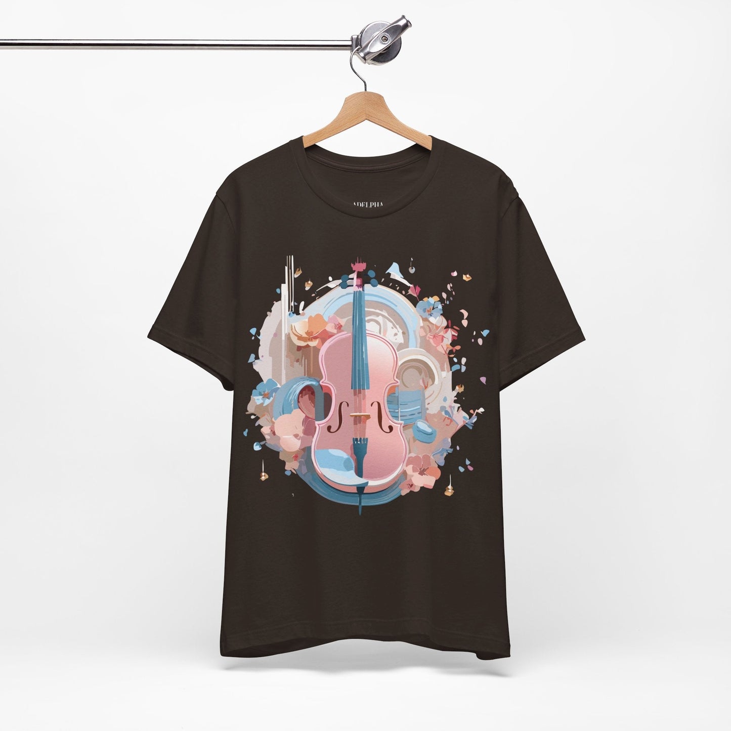 Music T Shirt Unisex Graphic Tee By Adelpha Art Design Vintage Inspired Short Sleeve