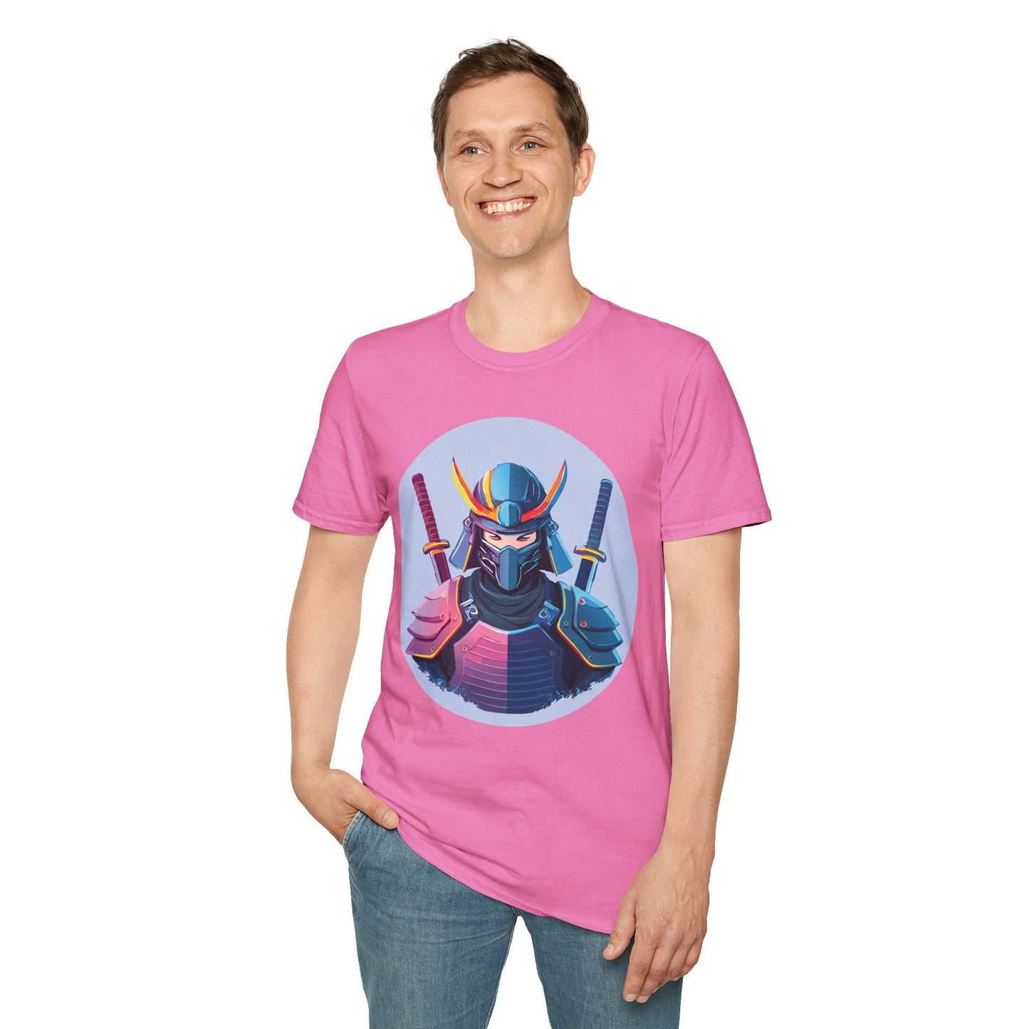 Samurai T Shirt Unisex Softstyle Gildan 64000 Breathable Cotton Tee For Everyday Wear