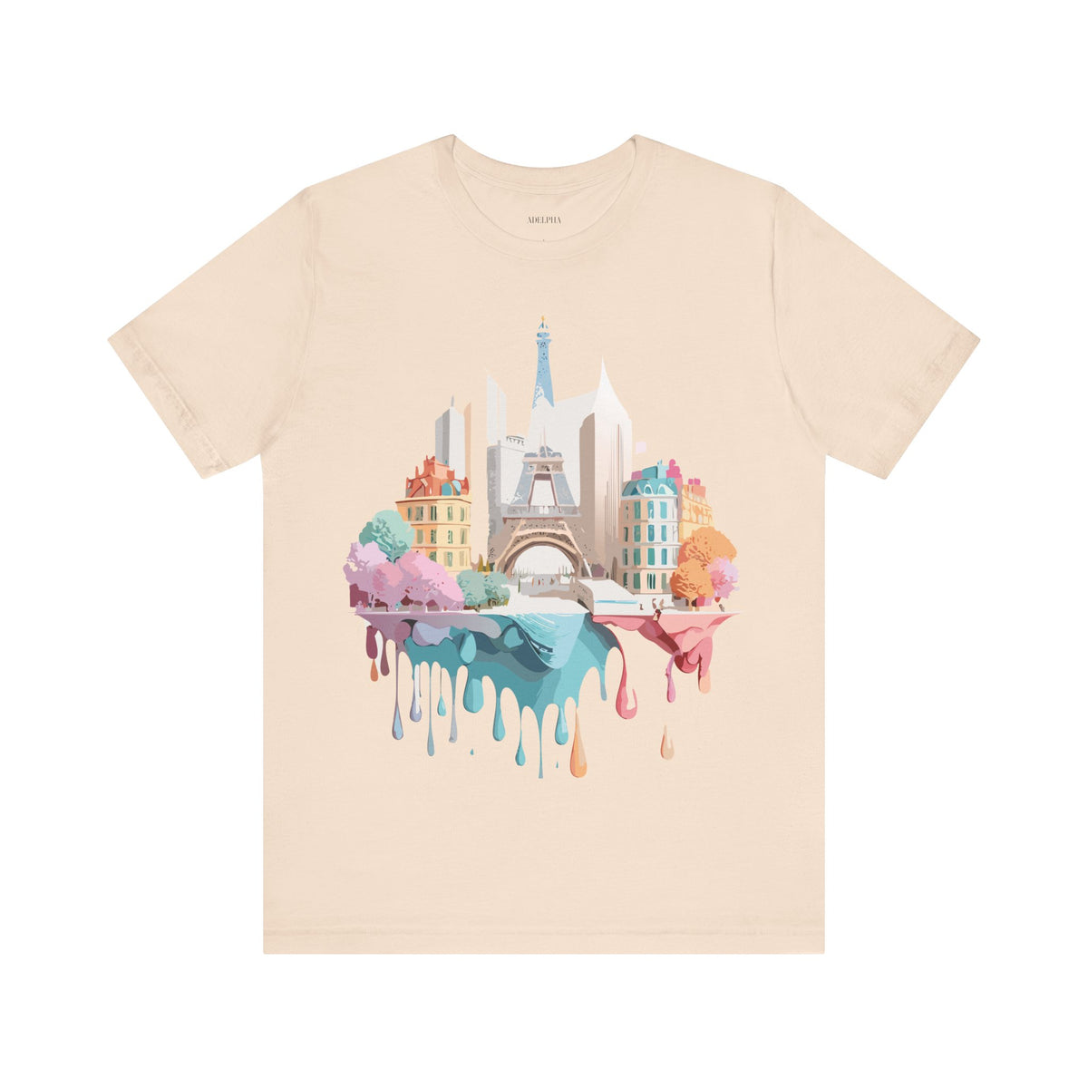 Graphic Unisex Cotton Bella+Canvas Tee Shirt with Paris