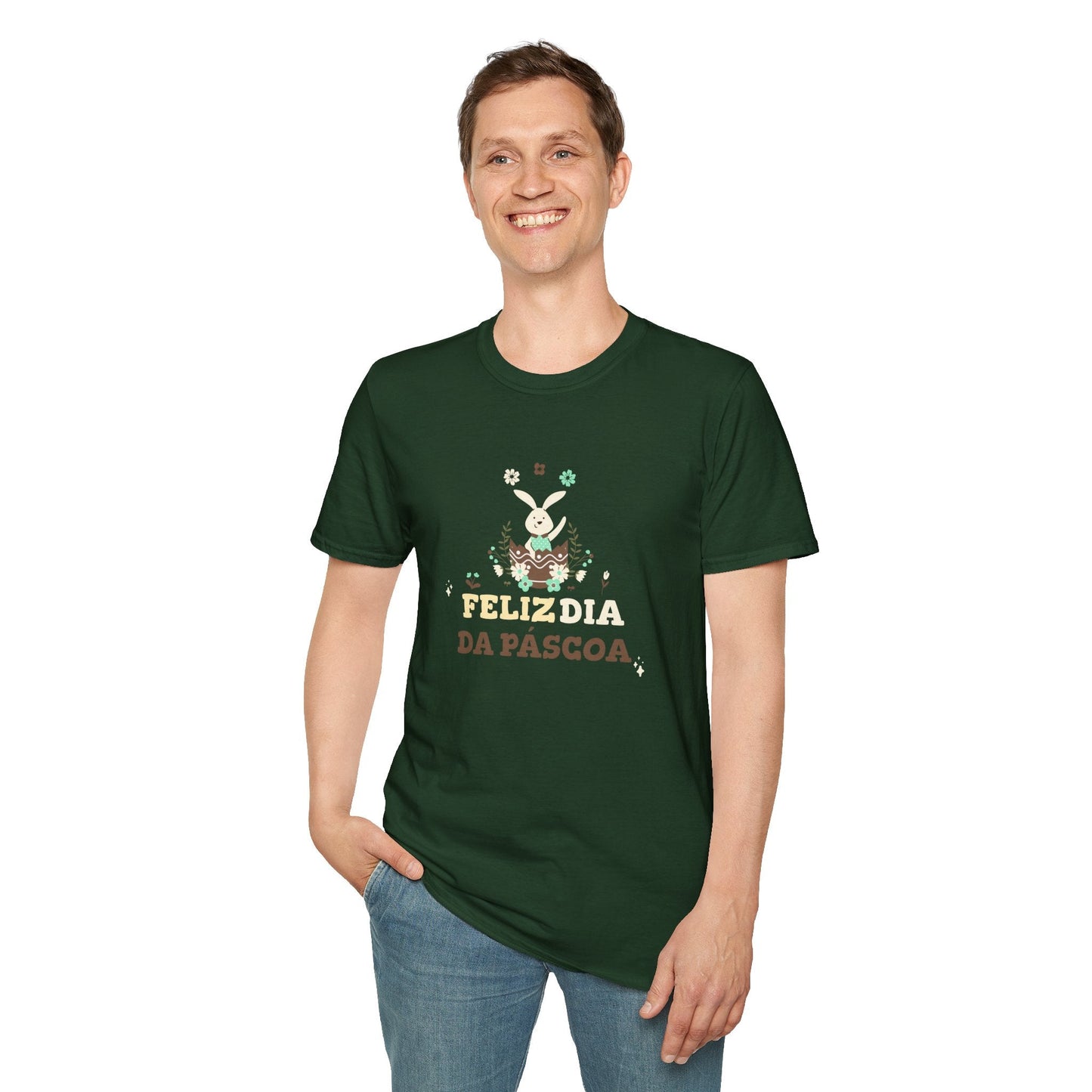 Easter Day T Shirt Unisex Softstyle Tee With Easter Design Print Gildan 64000 Comfort Fit