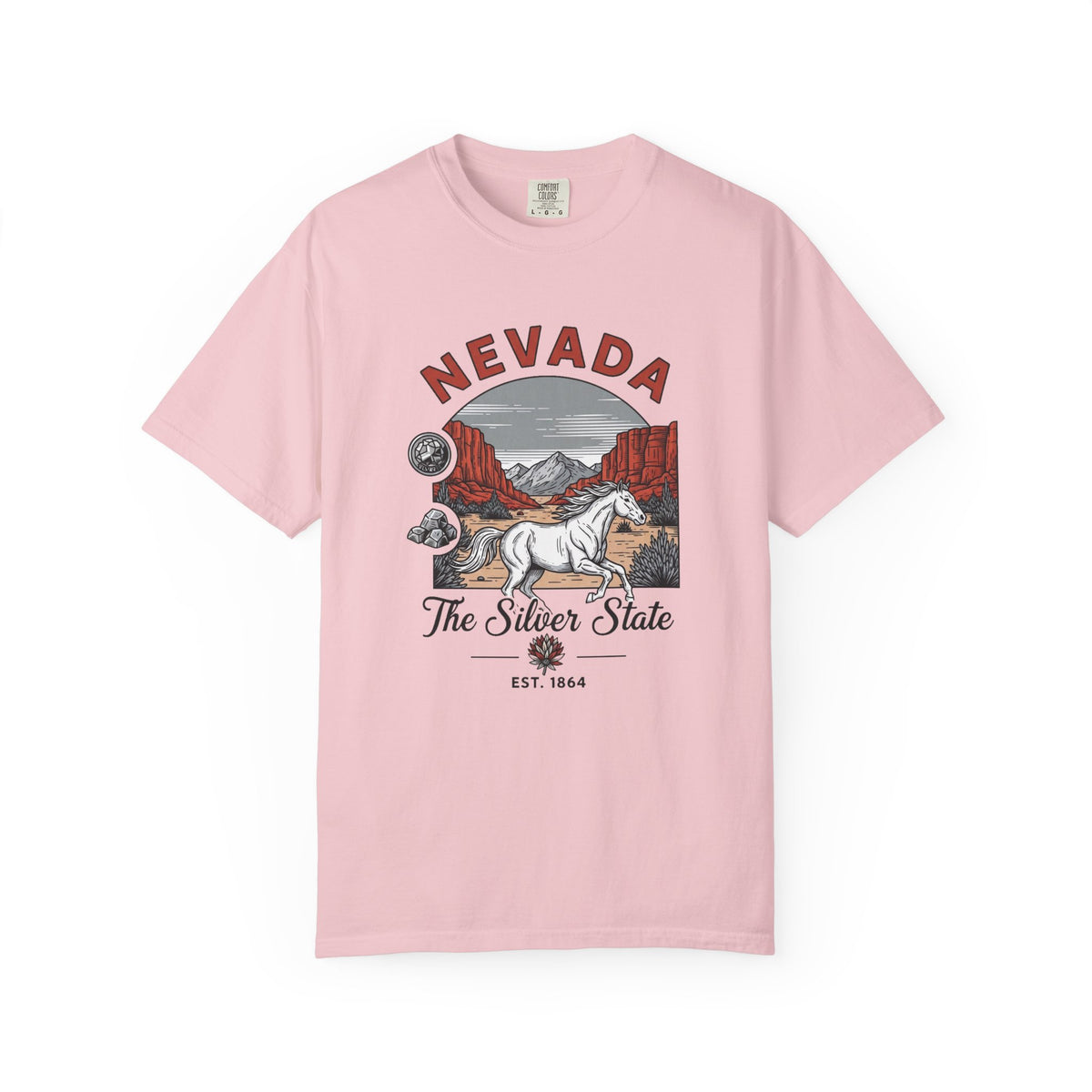 Nevada State Vintage Travel Tourist Graphic Tee Unisex 100 Cotton Comfort Colors T-Shirt