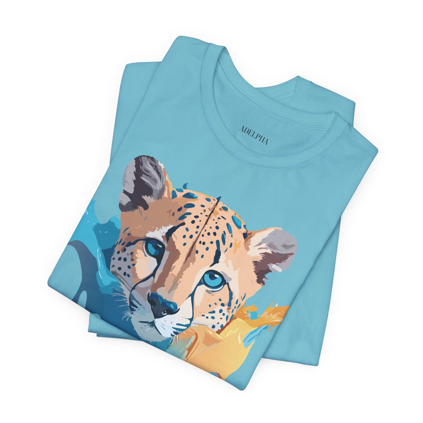 Adelpha Cheetah Graphic Jersey Tee Unisex Short Sleeve Art Design