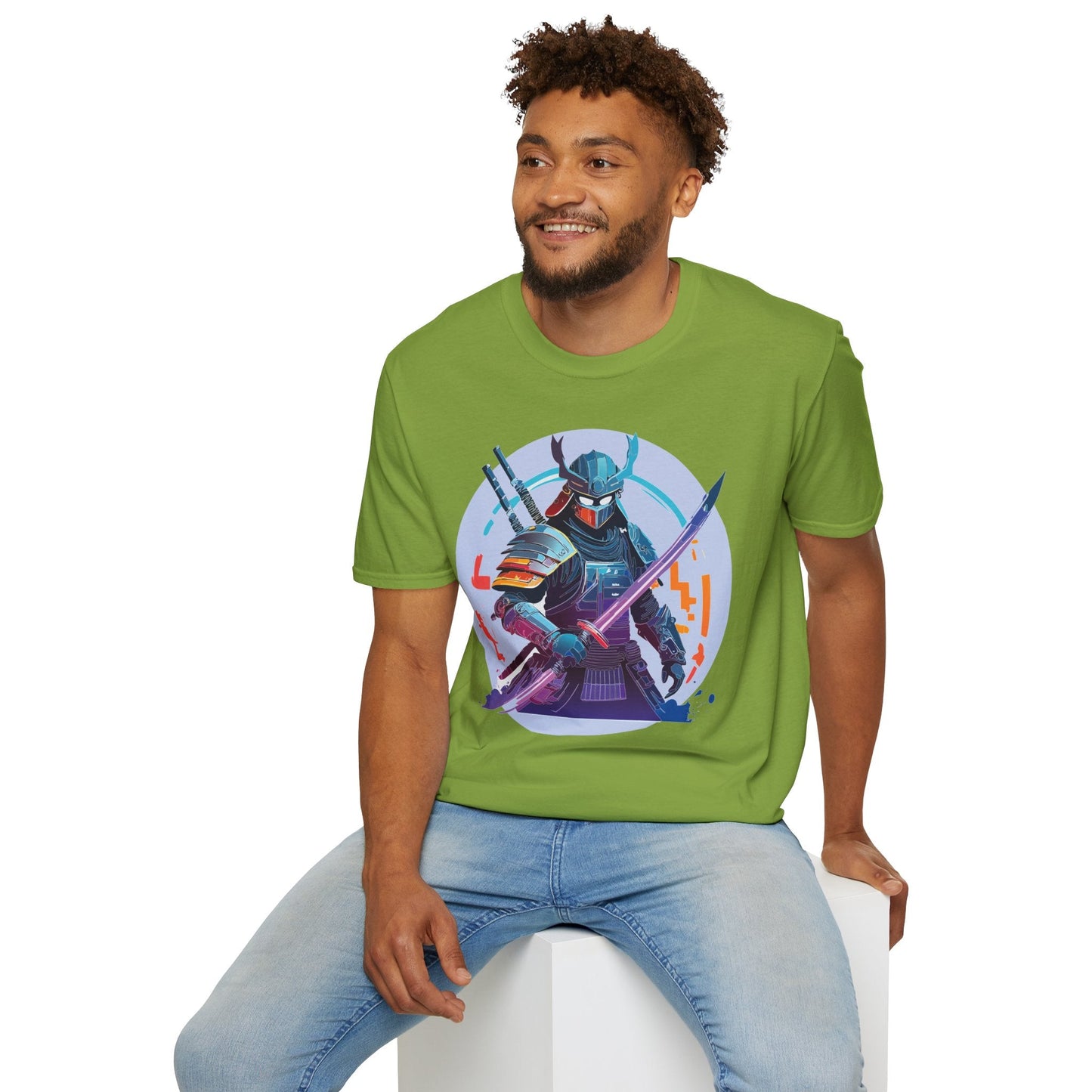 Samurai Shirt Unisex Softstyle Tee 100 Percent Ring Spun Cotton Light 4.5 Oz Graphic Gildan 64000