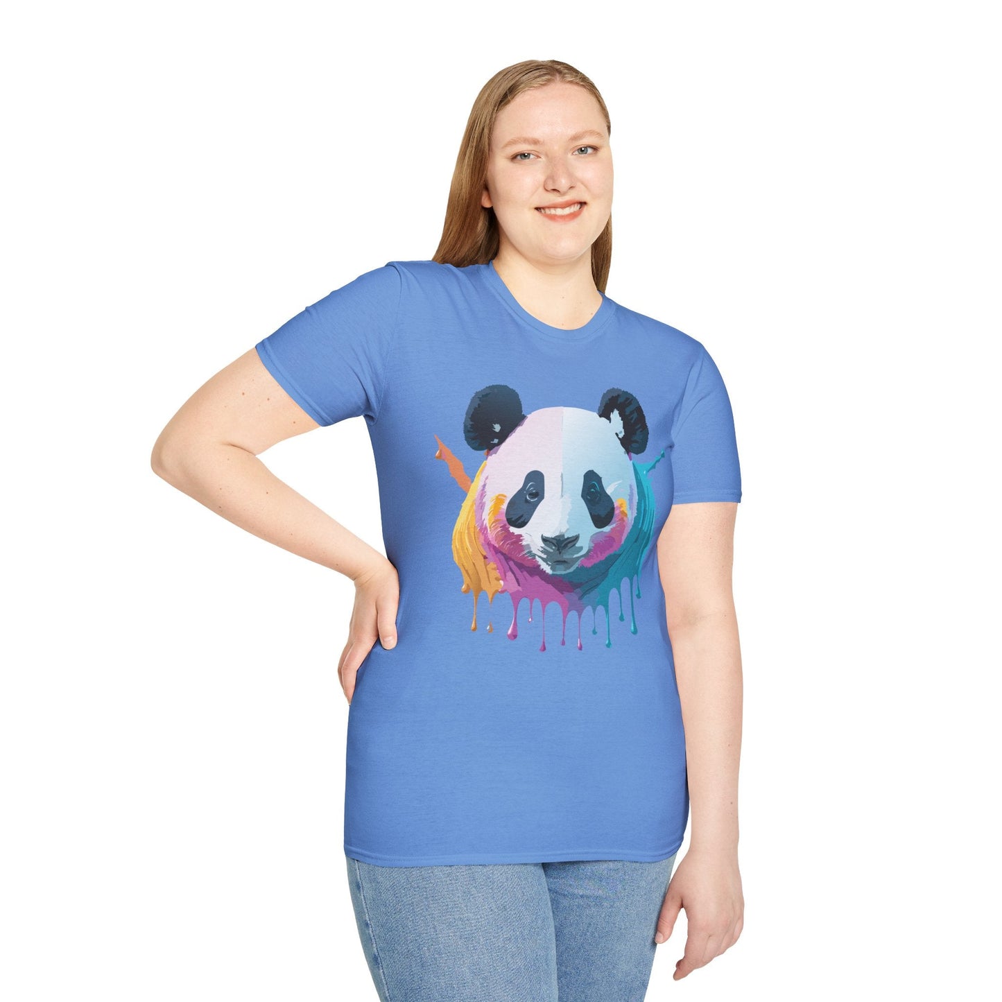 Panda Shirt Unisex T Shirt Softstyle Gildan 64000 100 Percent Ring Spun Cotton Animal Tee