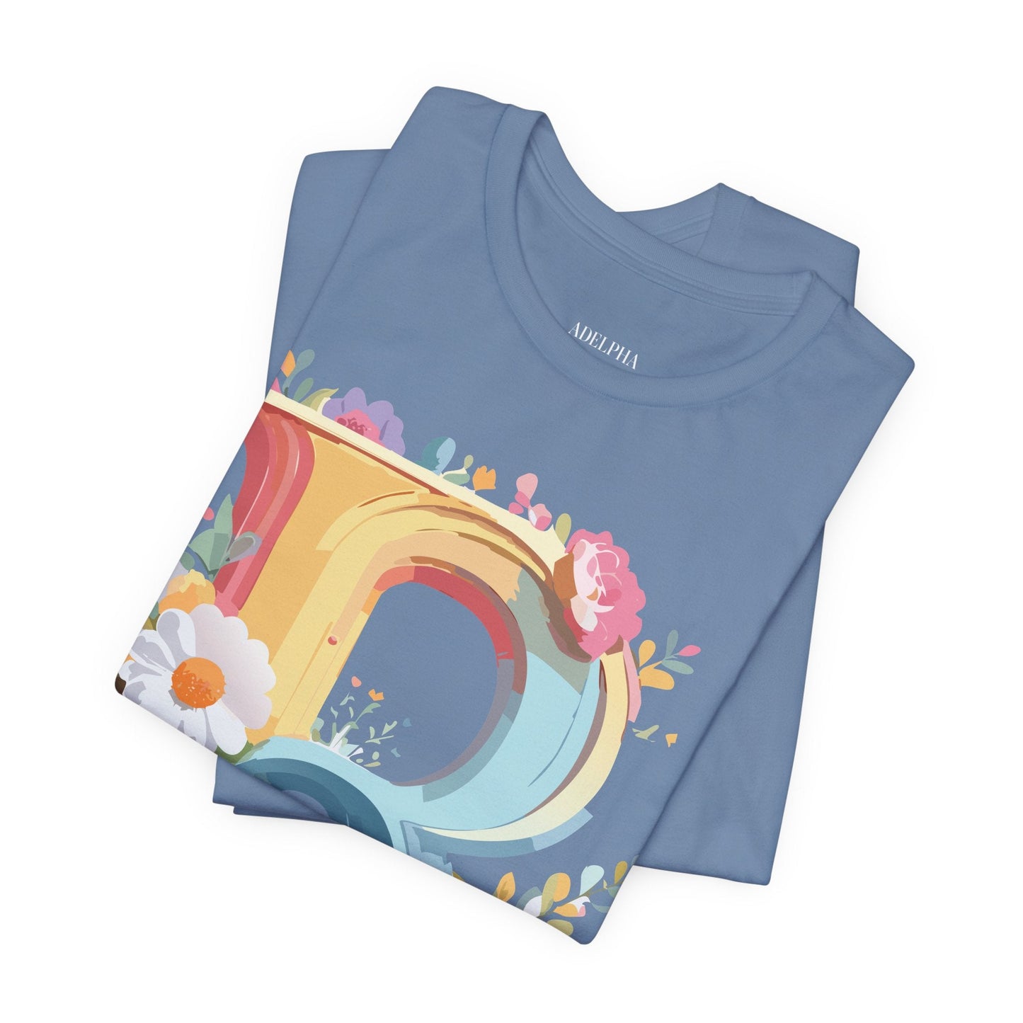 Letter R Shirt Unisex Jersey Short Sleeve Graphic Tee Vintage Inspired Art Design Adelpha