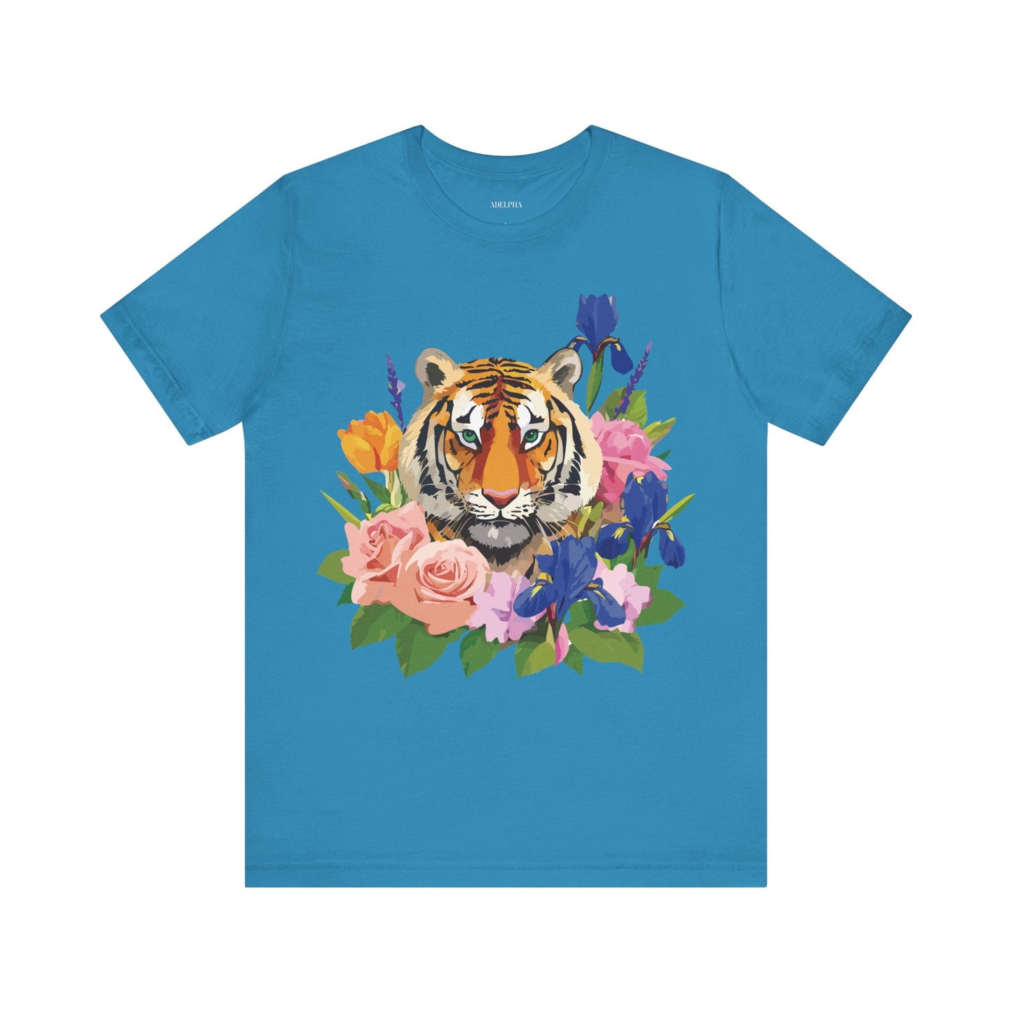 Tiger Graphic Unisex 100 Cotton Vintage Art with Animal Tee 8